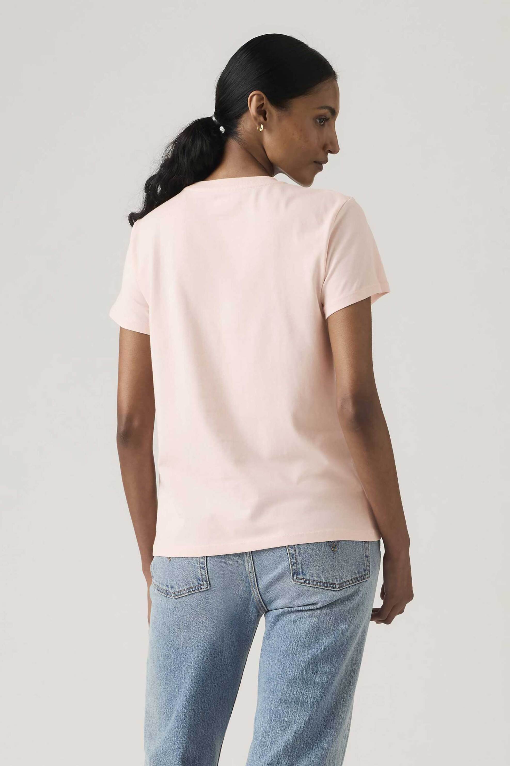 LEVI'S Levi's® γυναικείο T-shirt με artwork logo Standard Fit "Perfect" - 173693386 Ροζ Ανοιχτό - 3