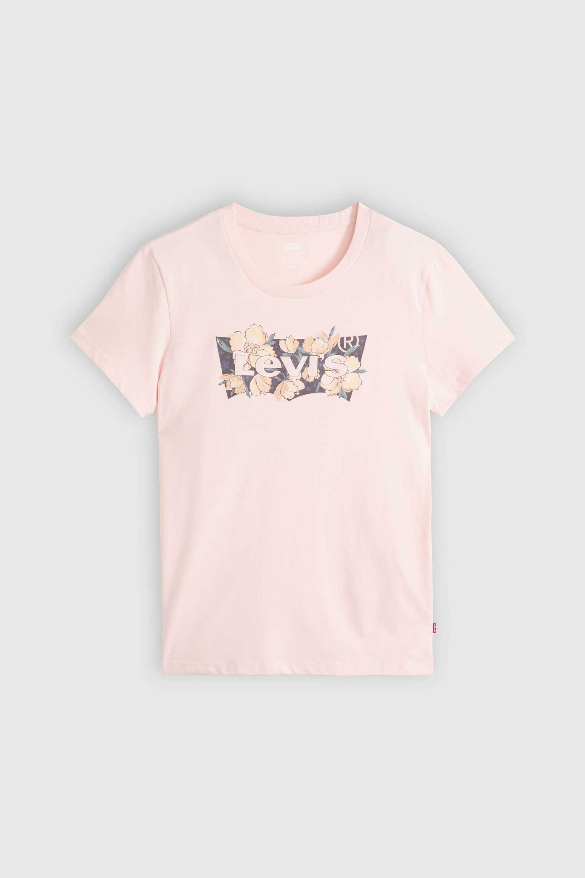 Levi&Apos S Γυναικείο T-Shirt με Artwork Logo Standard Fit Perfect - 173693386 Ροζ Ανοιχτό