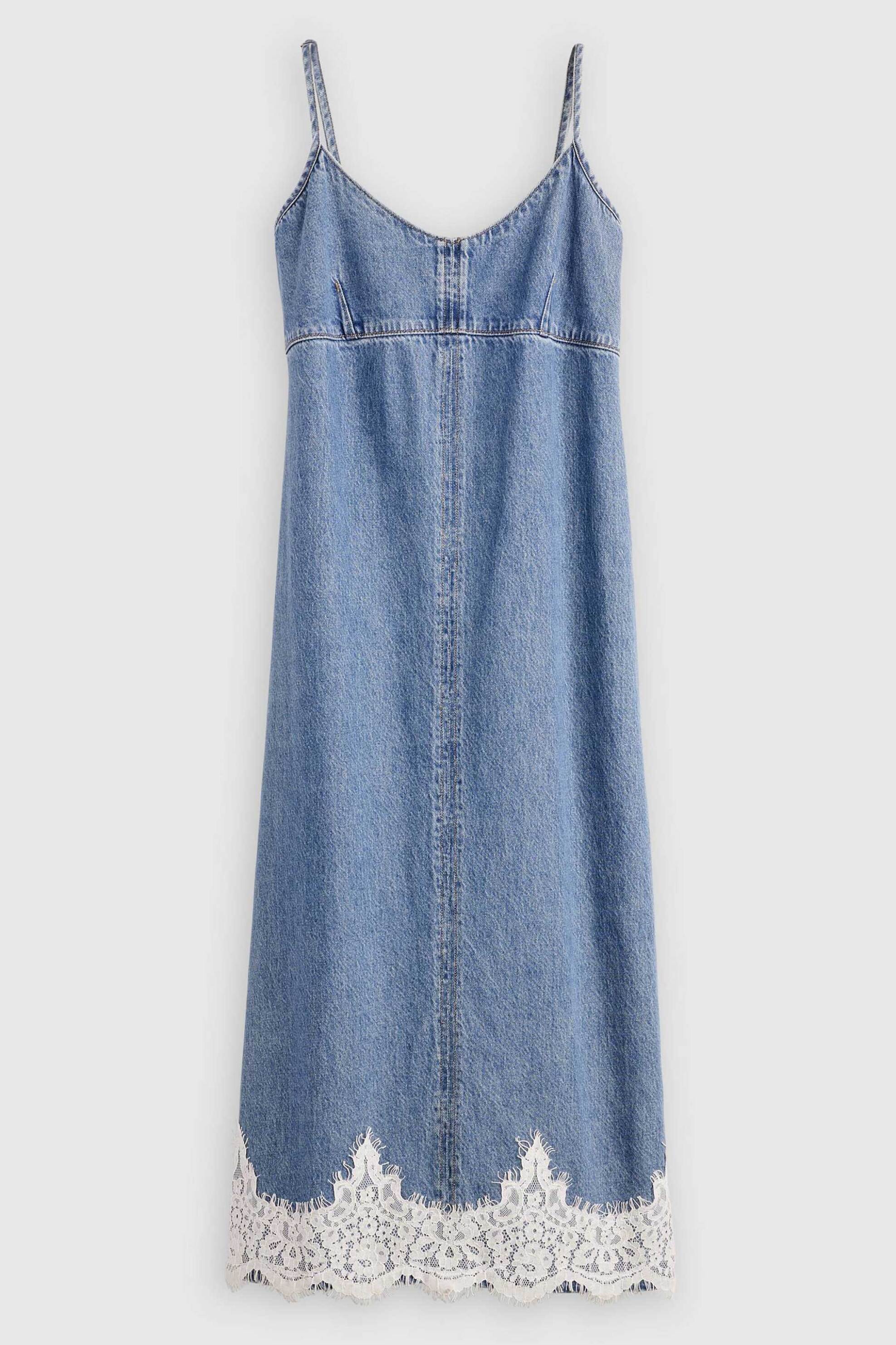 Levi&Apos S Γυναικείο Denim Midi Φόρεμα με Λεπτές Τιράντες Standard Fit 90 S - 005J10000 Blue Ανοιχτό
