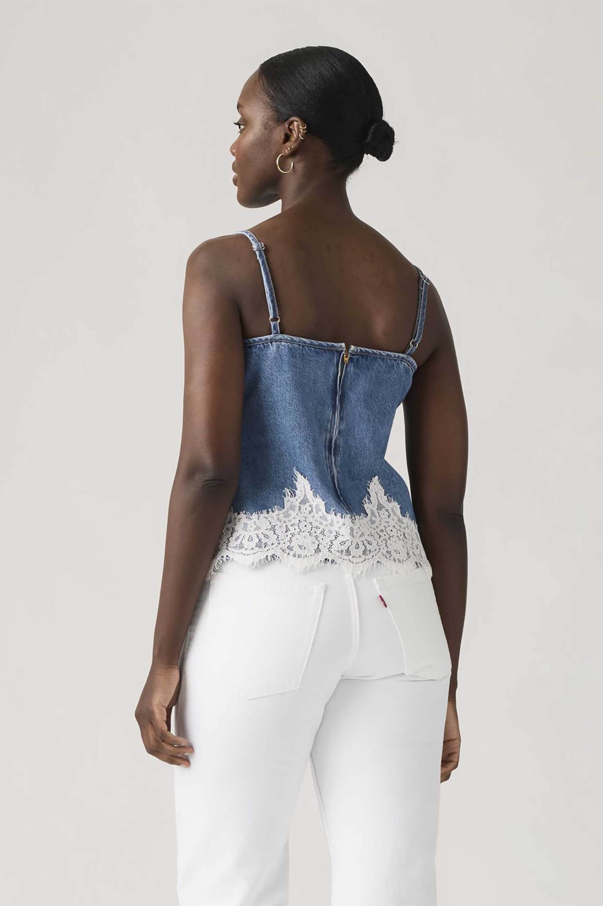 Levi&Apos S Γυναικείο Denim Τοπ Αμάνικο Standard Fit 90 S - 005Ow0000 Blue Ανοιχτό
