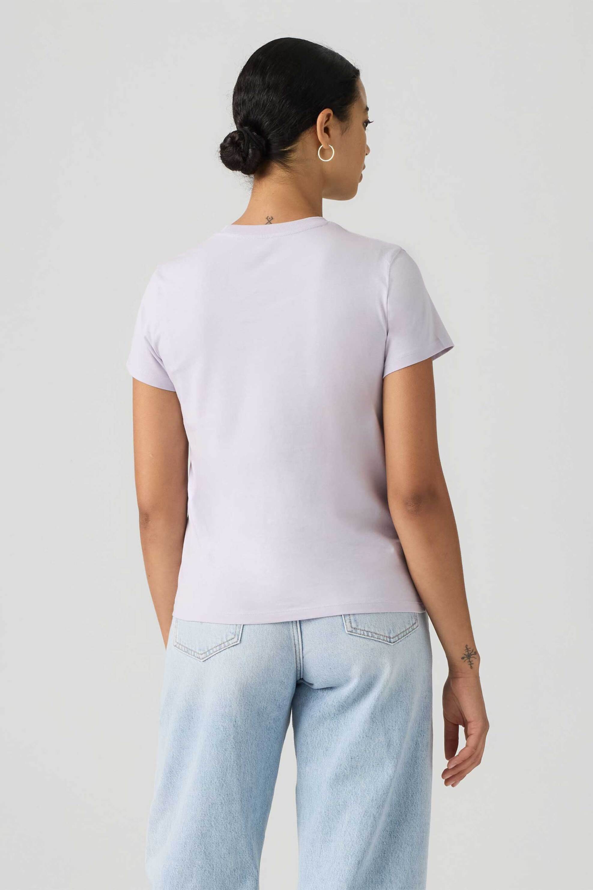 Levi&Apos S Γυναικείο T-Shirt με Λογότυπο Standard Fit The Perfect - 173693492 Λιλά