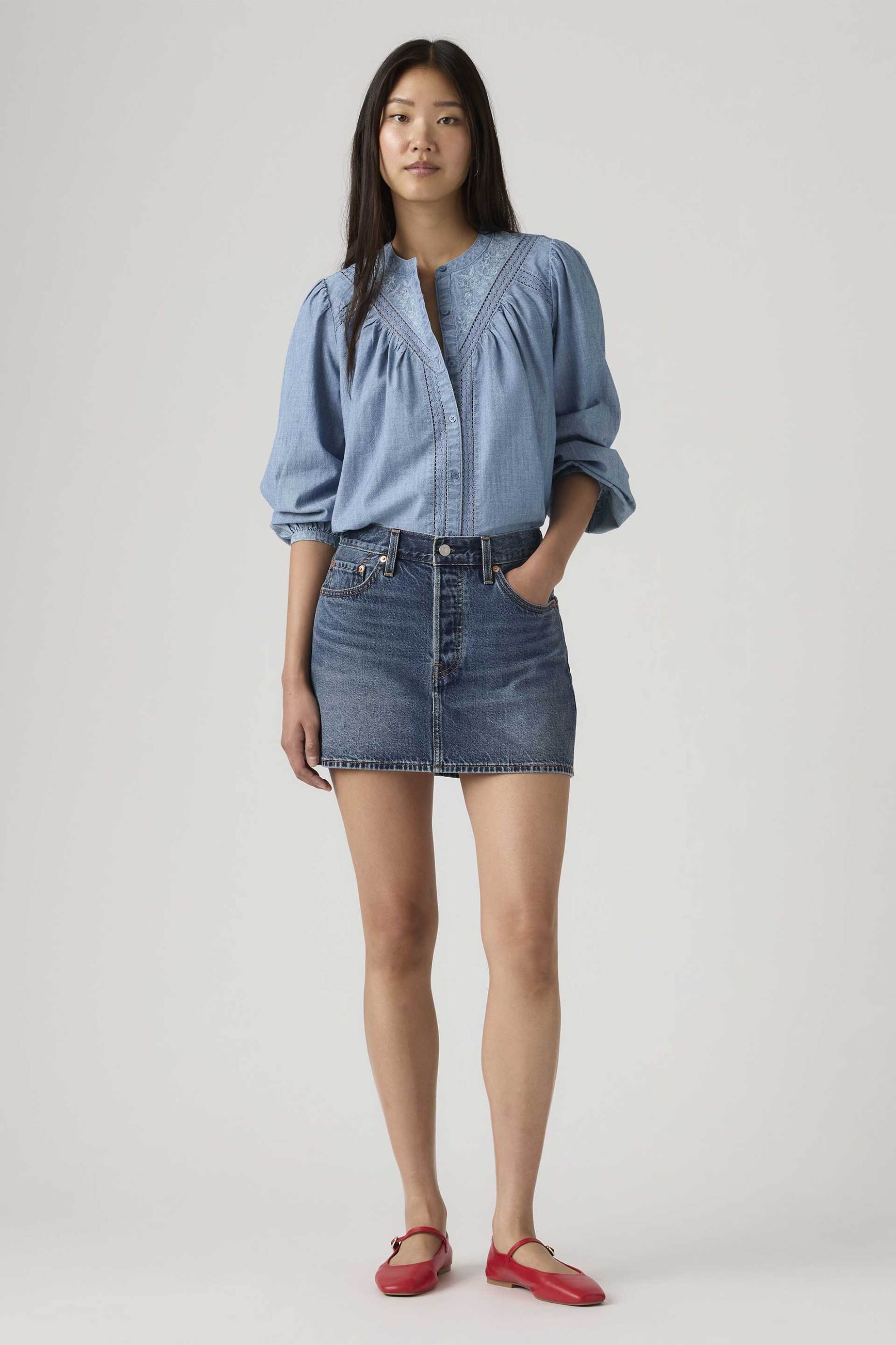 Levi's® γυναικεία mini φούστα denim πεντάτσεπη 