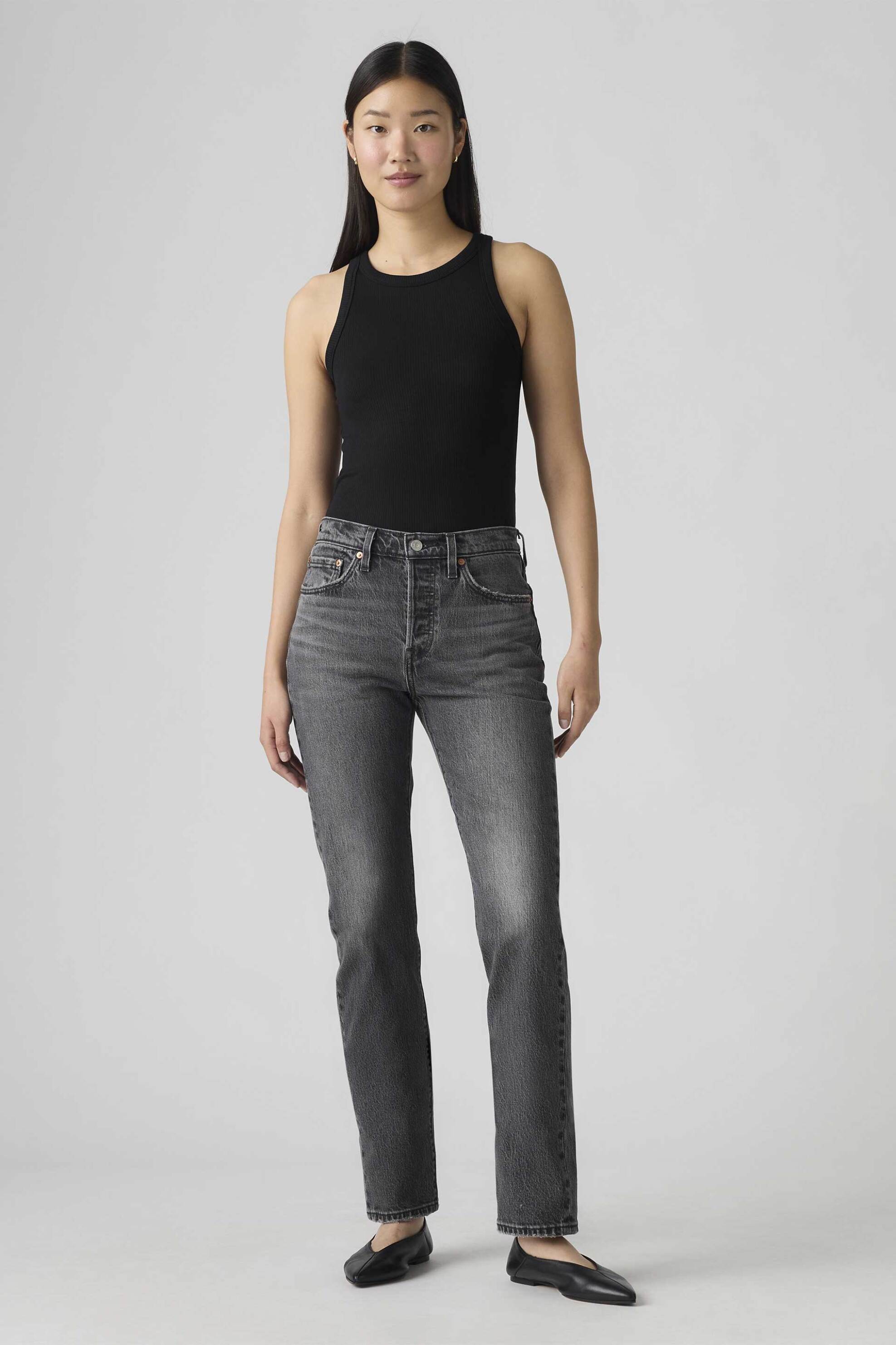 Levi's® γυναικείο ψηλόμεσο τζιν παντελόνι πεντάτσεπο Straight Fit 