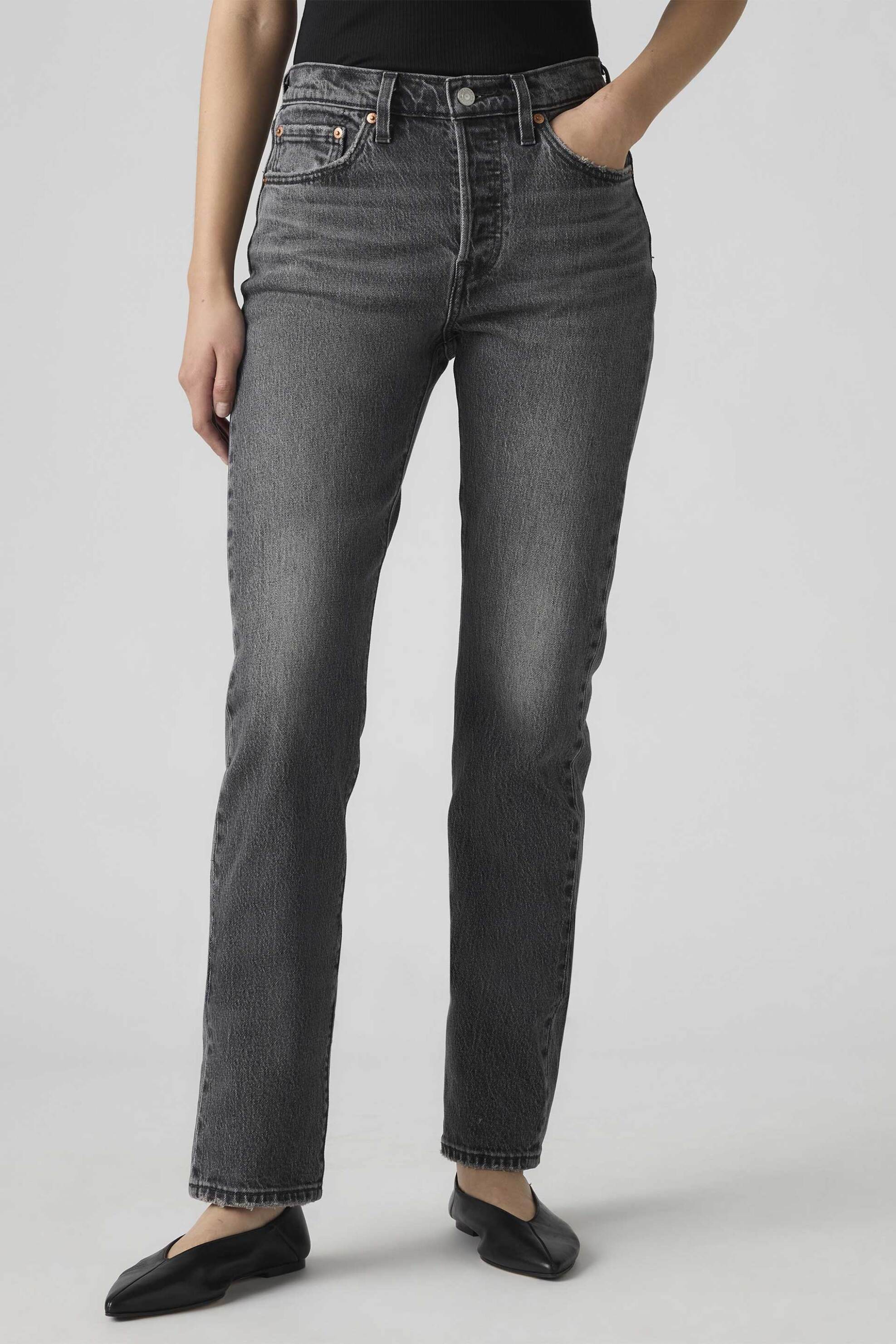 Levi's® γυναικείο ψηλόμεσο τζιν παντελόνι πεντάτσεπο Straight Fit 