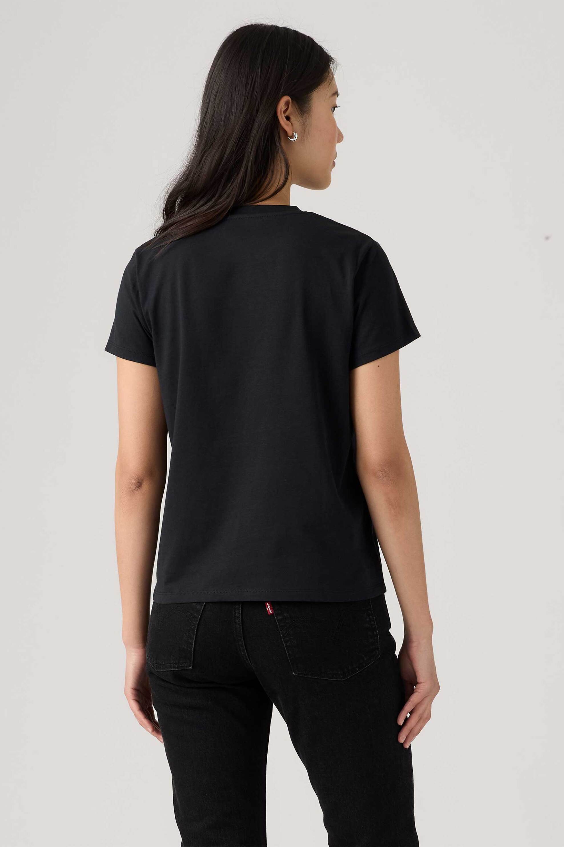 Levi&Apos S Γυναικείο T-Shirt με Λογότυπο Standard Fit The Perfect - 173693552 Μαύρο