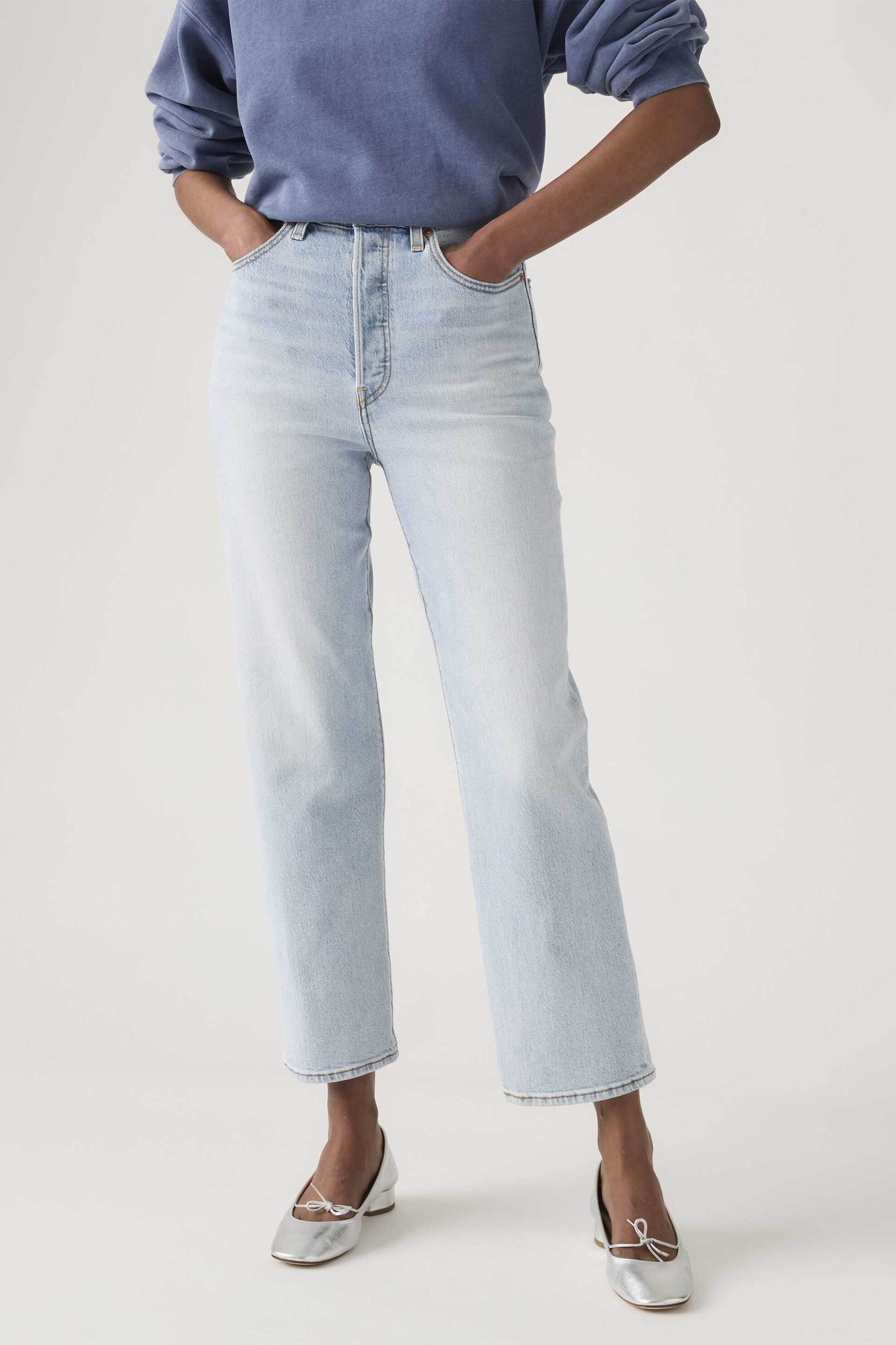 Levi's® γυναικείο ψηλόμεσο τζιν παντελόνι πεντάτσεπο Slim Straight Fit 