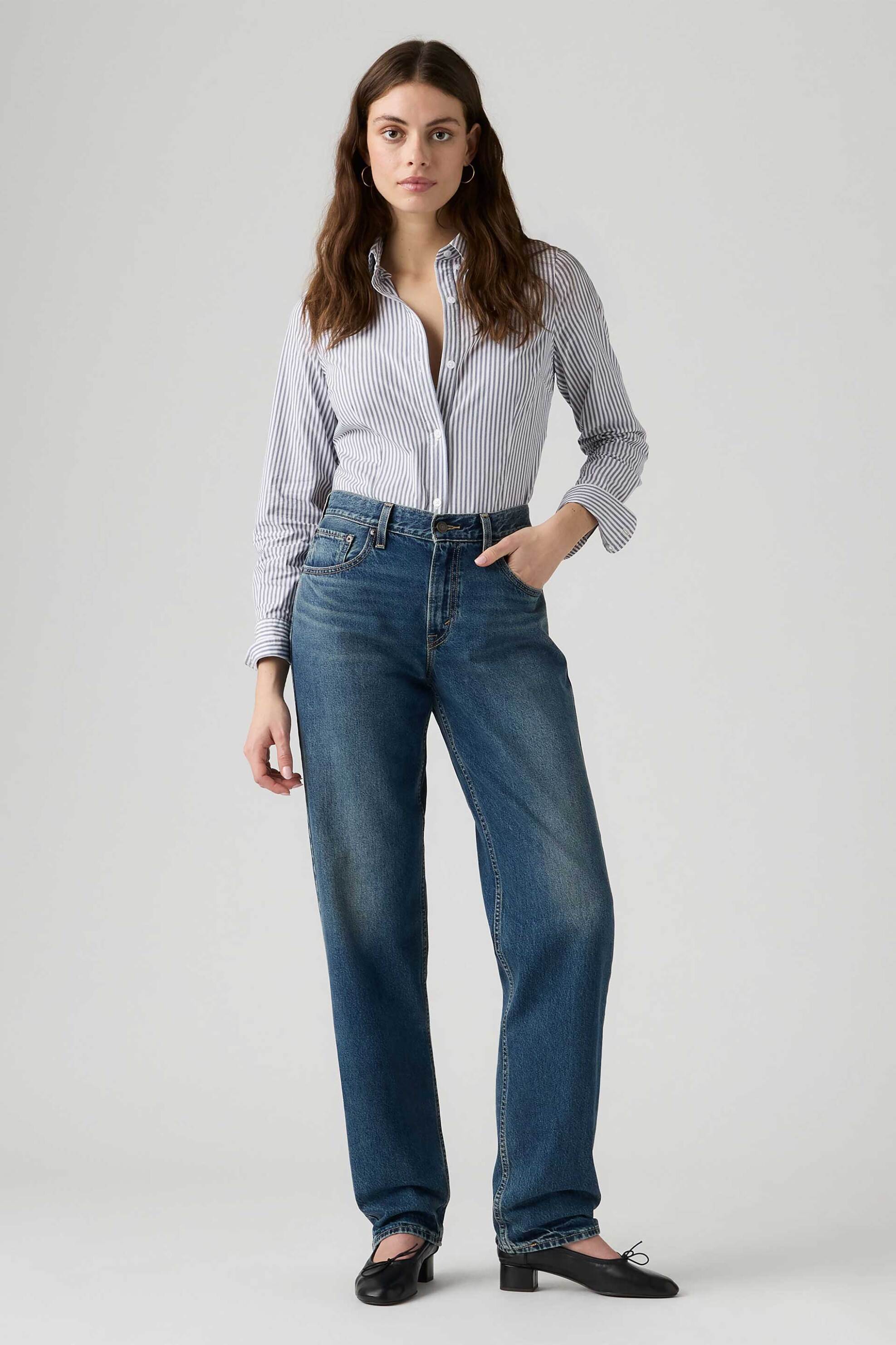 Levi's® γυναικείο τζιν παντελόνι πεντάτσεπο Loose Tapered Fit - 0083N0008 Denim Blue Σκούρο