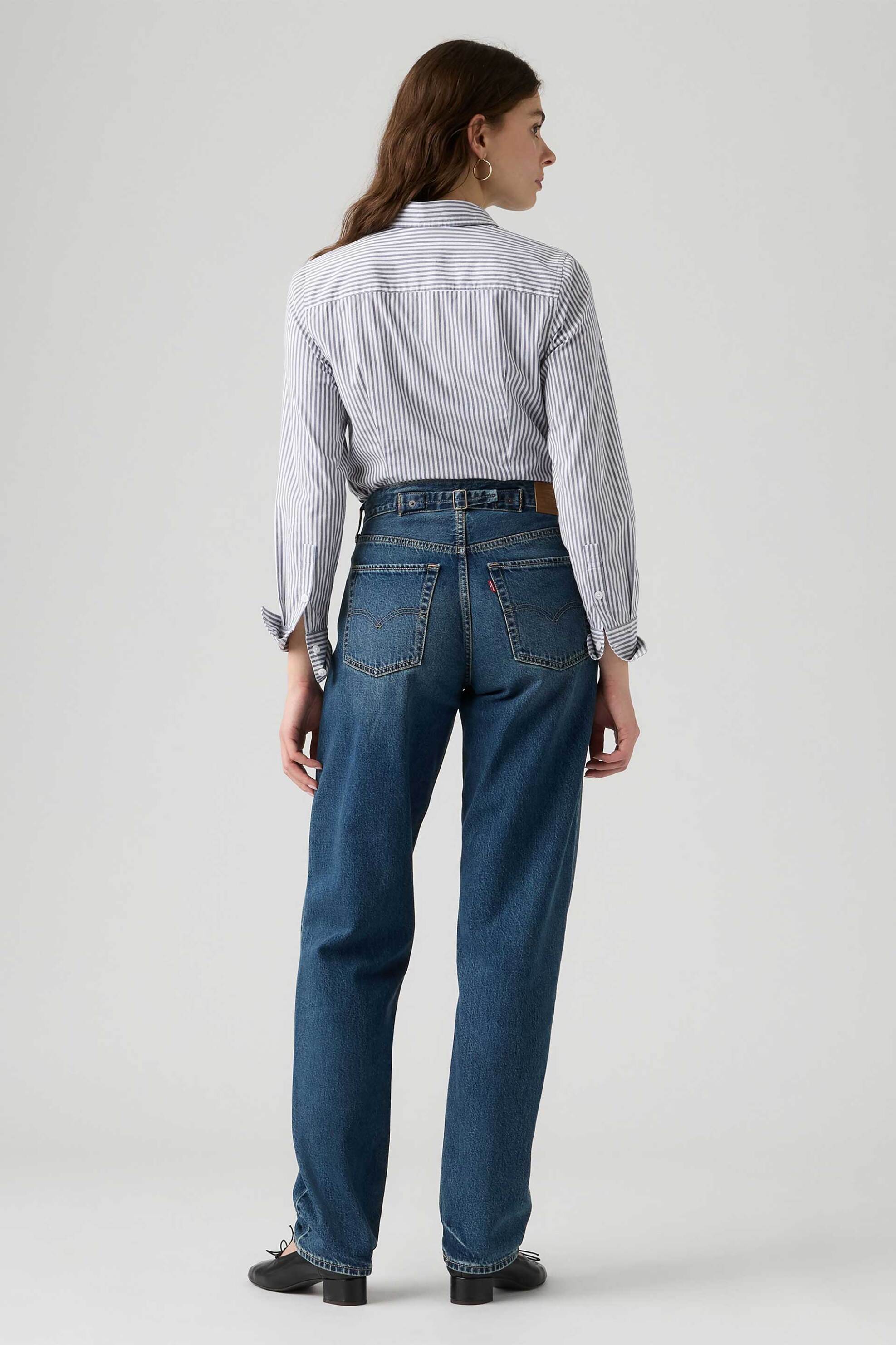 Levi&Apos S Γυναικείο Τζιν Παντελόνι Πεντάτσεπο Loose Tapered Fit - 0083N0008 Denim Blue Σκούρο