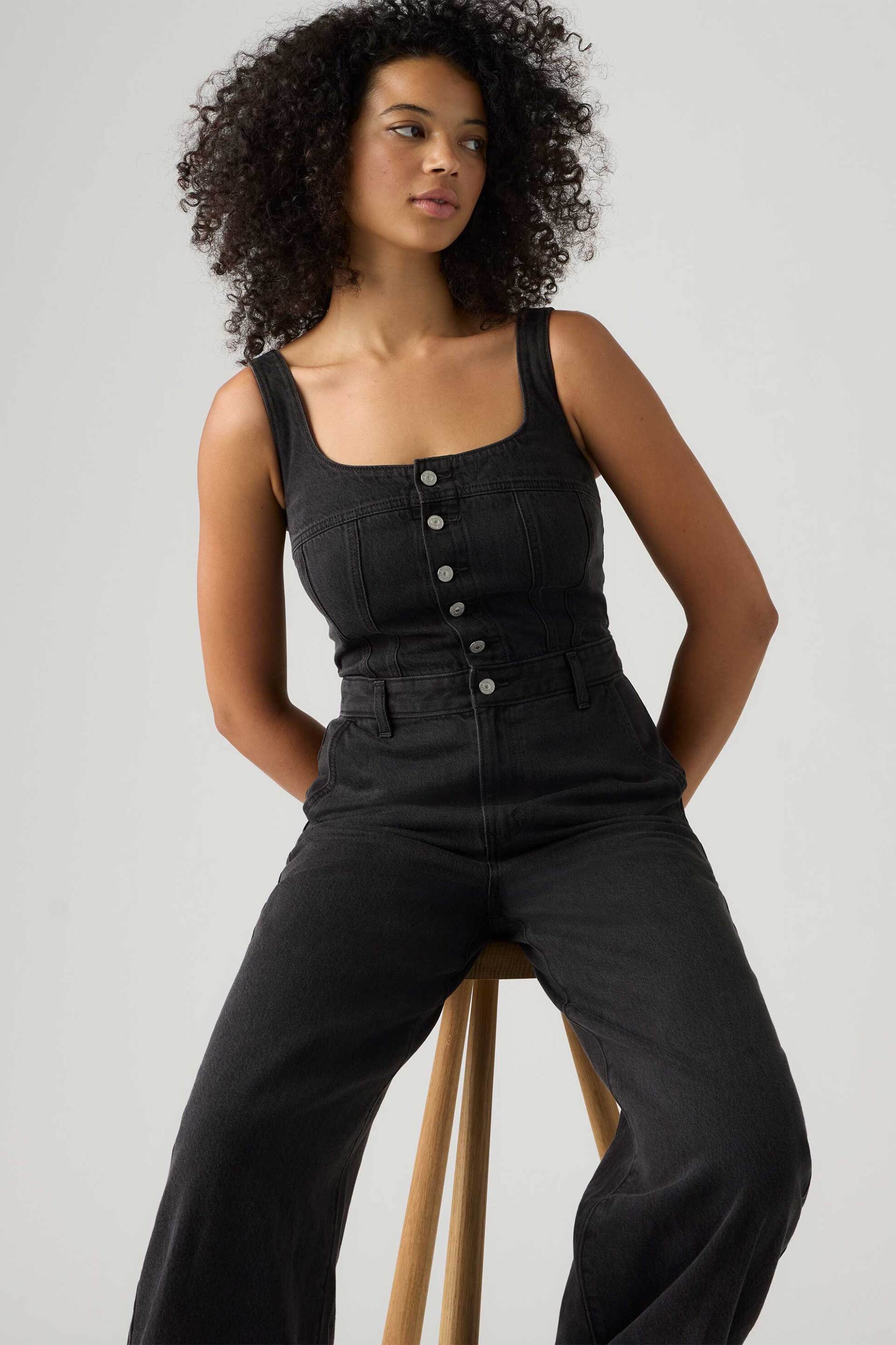 Levi's® γυναικεία denim ολόσωμη φόρμα αμάνικη Regular Fit 