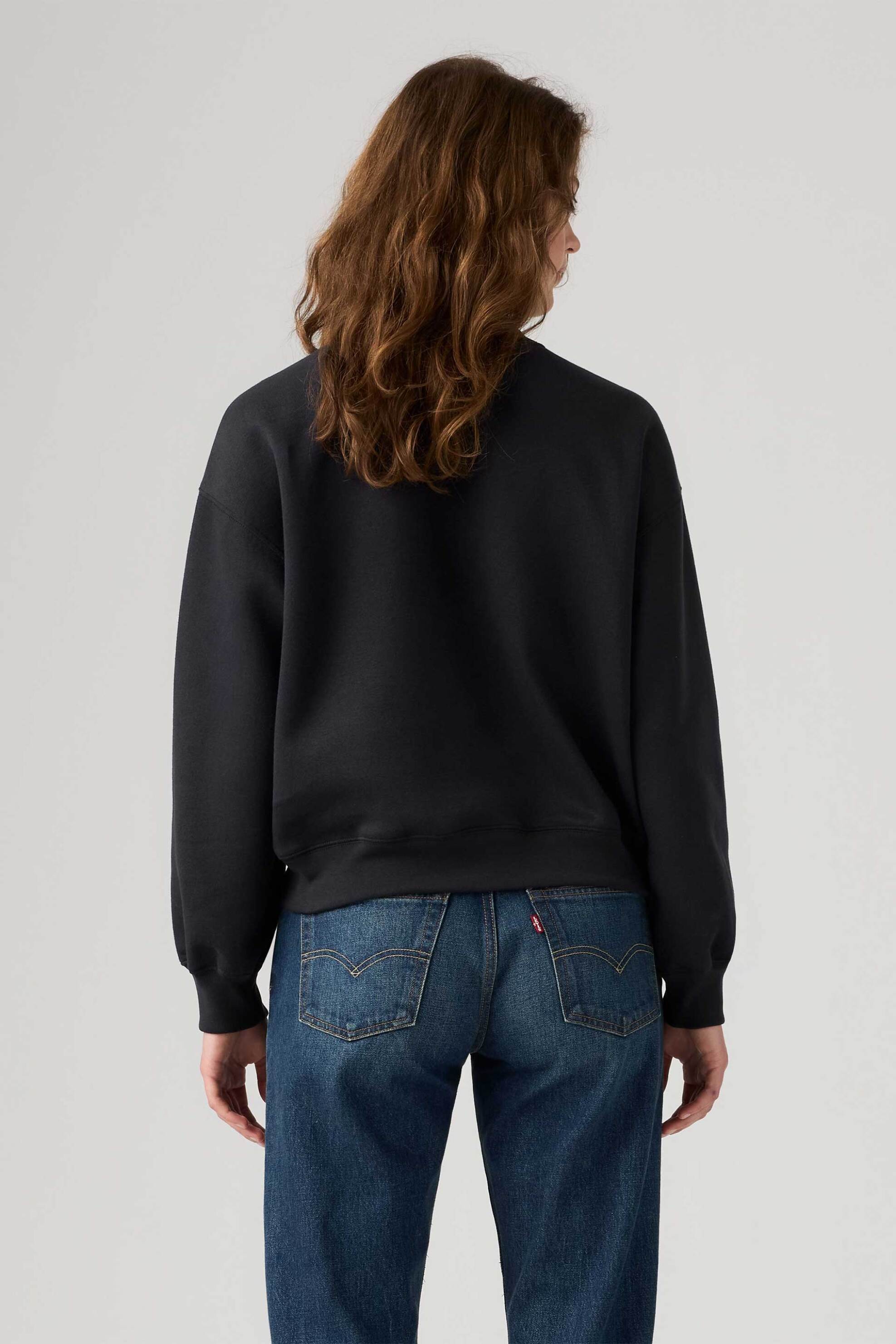 Levi&Apos S Γυναικεία Μπλούζα Φούτερ με Λογότυπο Relaxed Fit Everyday - 0082J0000 Μαύρο