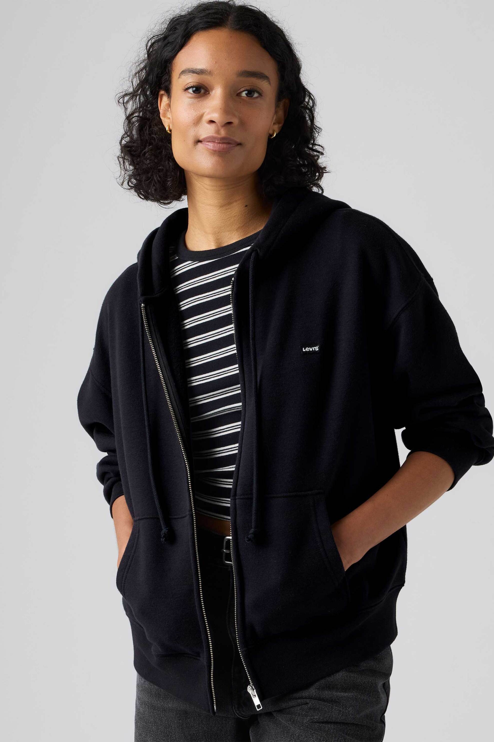 Levi's® γυναικεία ζακετα φούτερ με κουκούλα και λογότυπο Relaxed Fit 