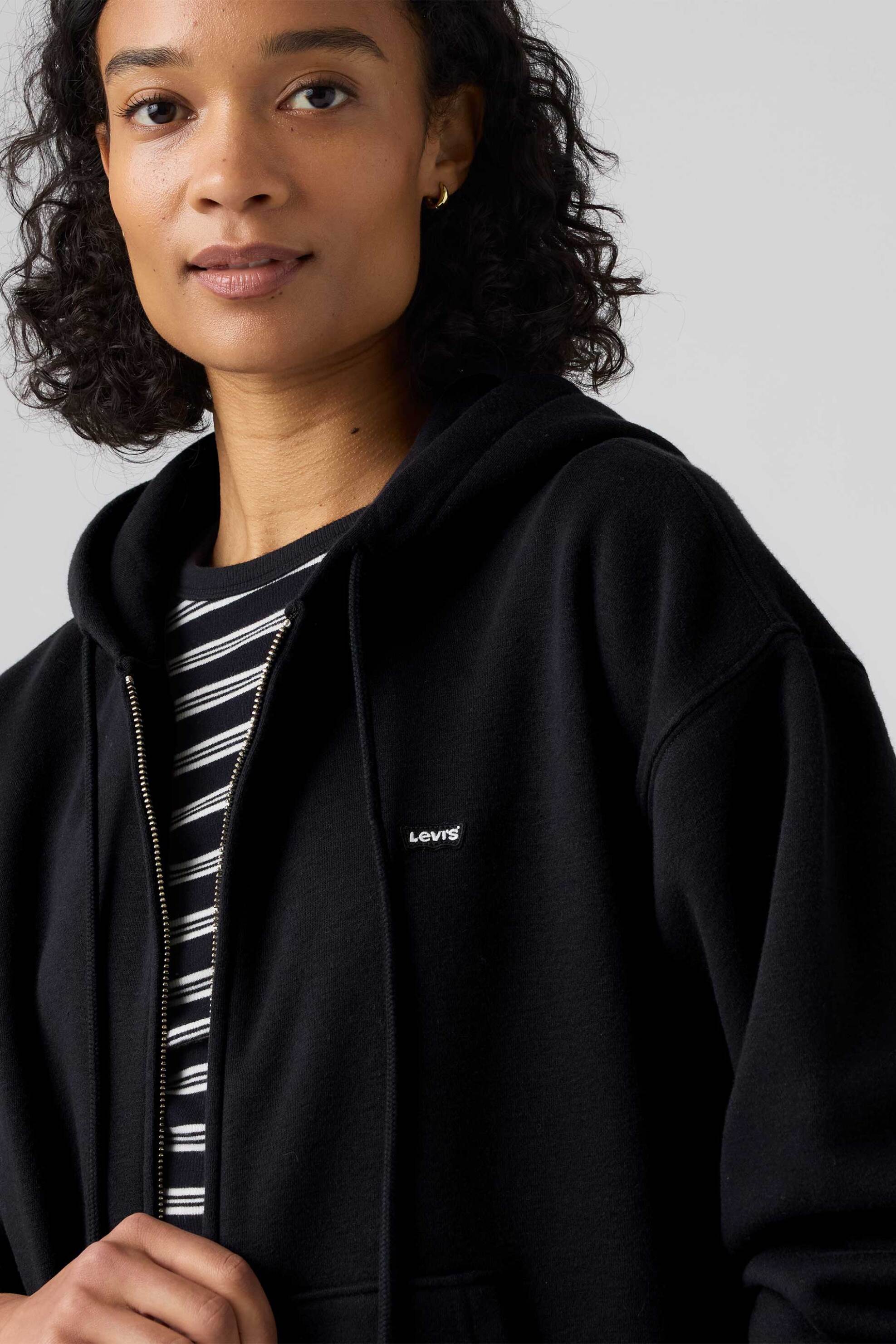 Levi's® γυναικεία ζακετα φούτερ με κουκούλα και λογότυπο Relaxed Fit 