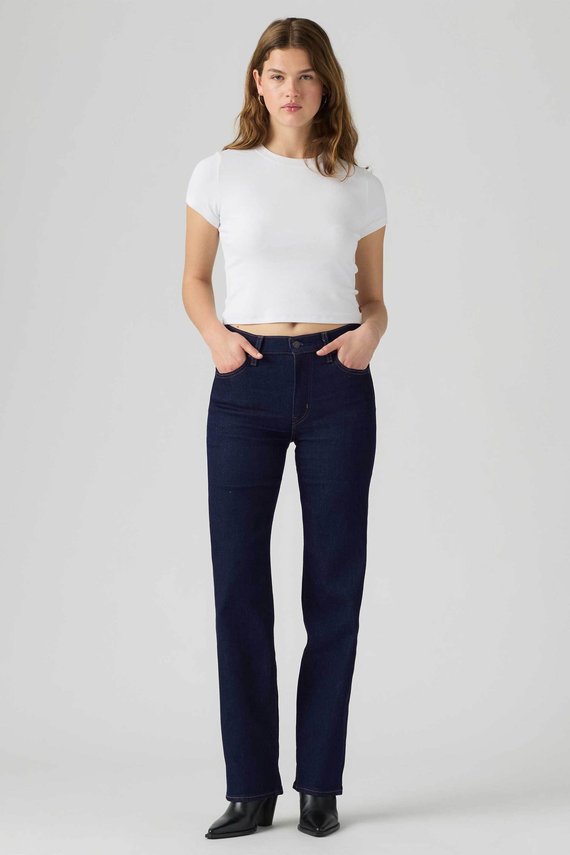 Levi's® γυναικείο ψηλόμεσο τζιν παντελόνι πεντάτσεπο Straight Fit 