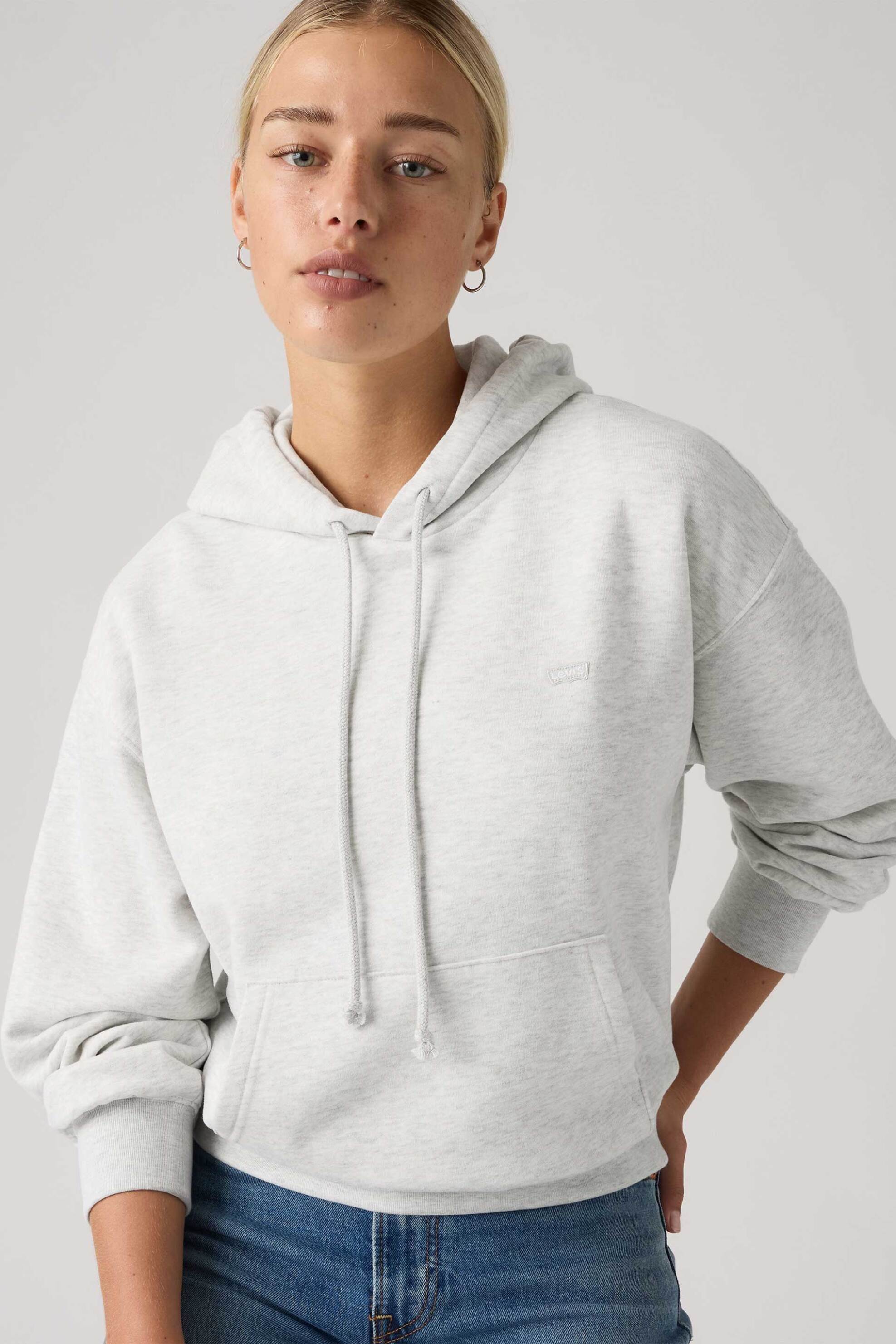 Levi's® γυναικεία μπλούζα φούτερ με κουκούλα και λογότυπο Relaxed Fit 