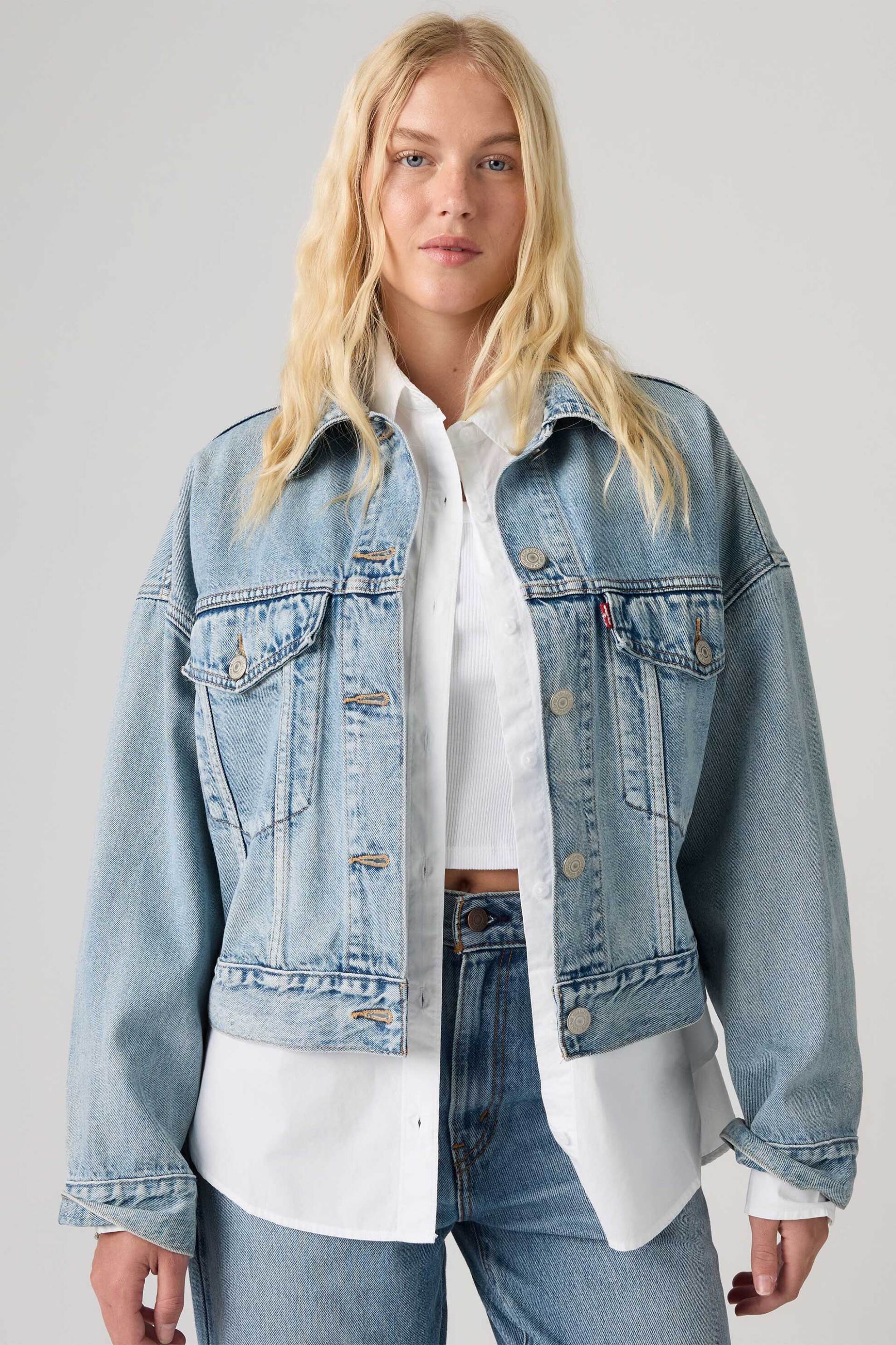 Levi's® γυναικείο denim jacket cropped Relaxed Fit 