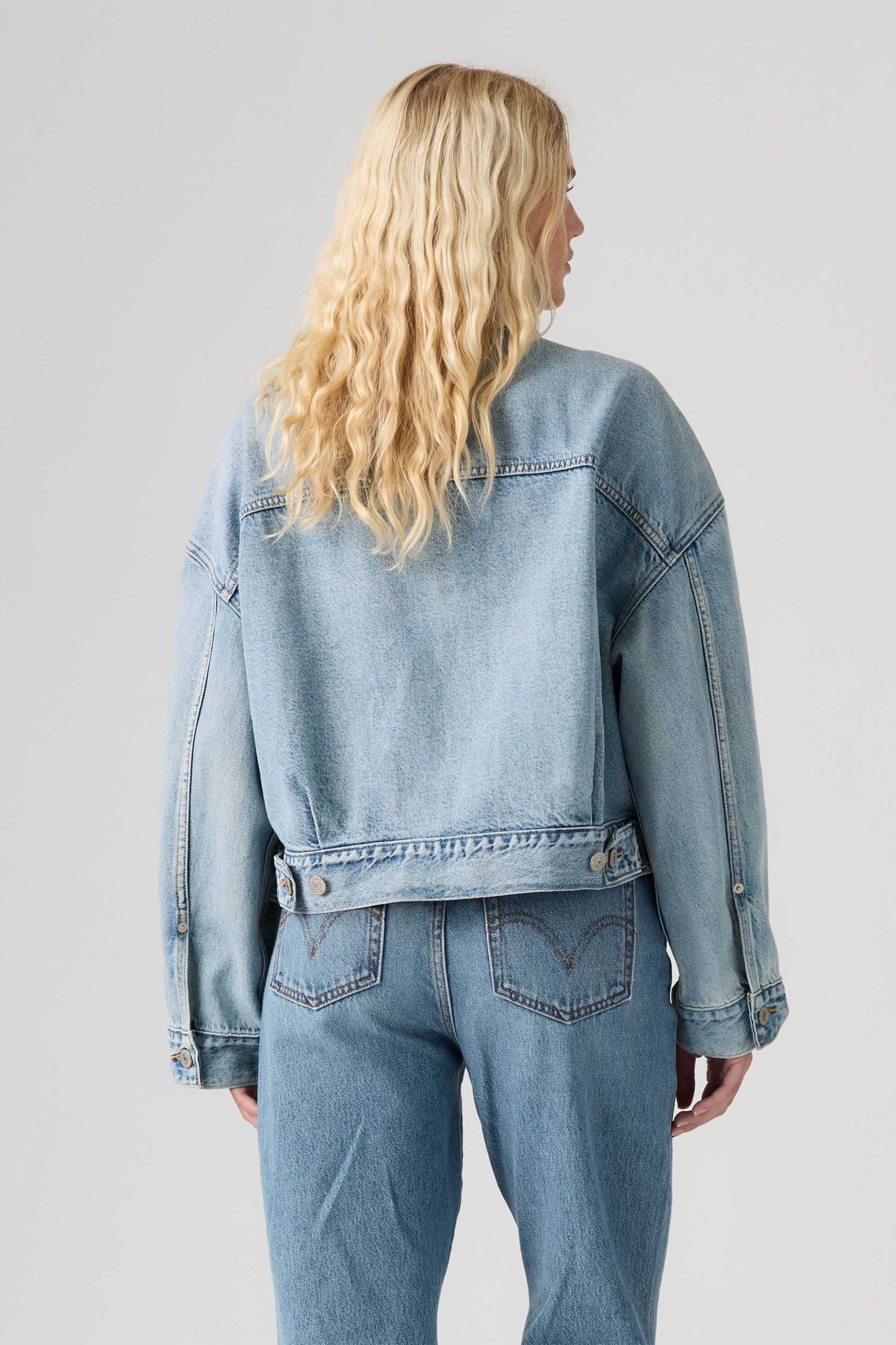 Levi&Apos S Γυναικείο Denim Jacket Cropped Relaxed Fit Trucker - 0089L0004 Blue Ανοιχτό