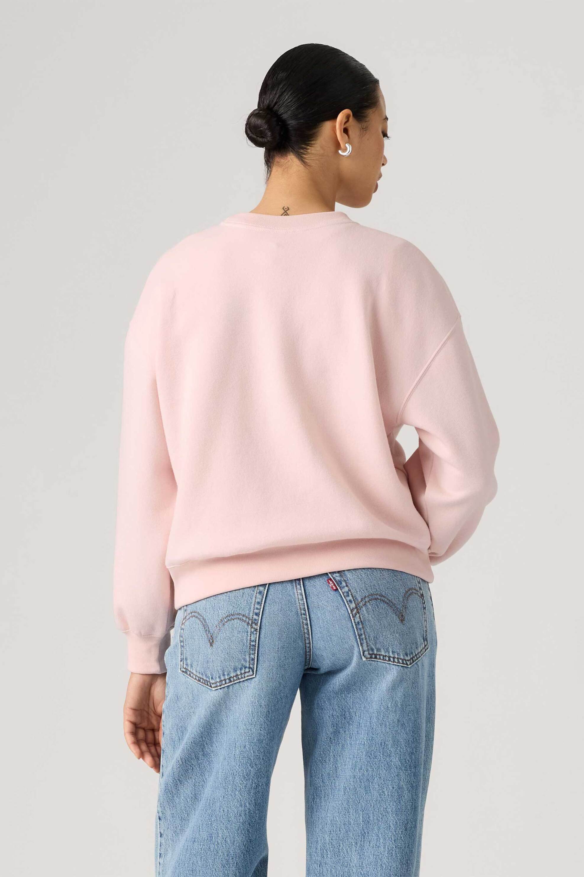 Levi&Apos S Γυναικεία Μπλούζα Φούτερ με Λογότυπο Relaxed Fit Everyday - 0082J0003 Ροζ