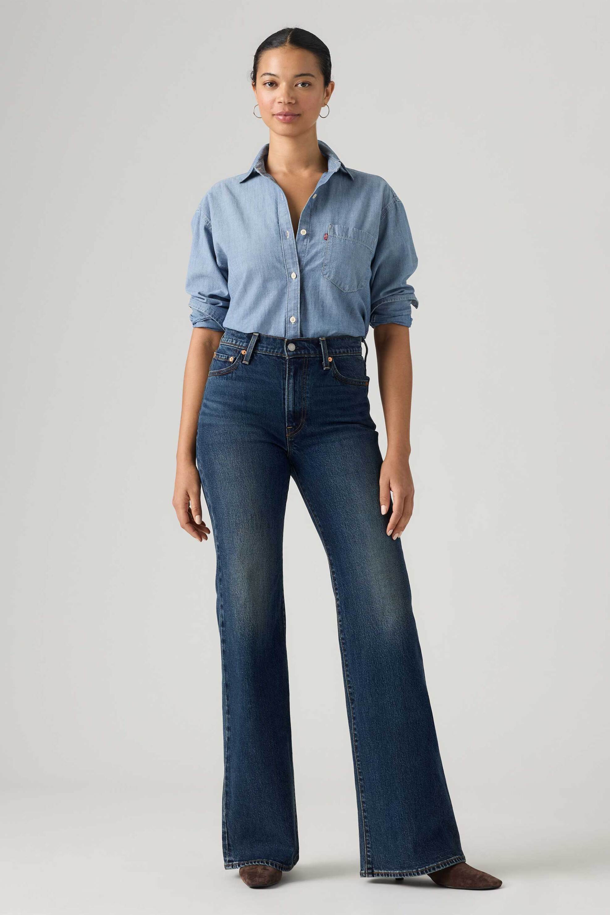 Levi's® γυναικείο ψηλόμεσο τζιν παντελόνι πεντάτσεπο Slim Flared Fit 