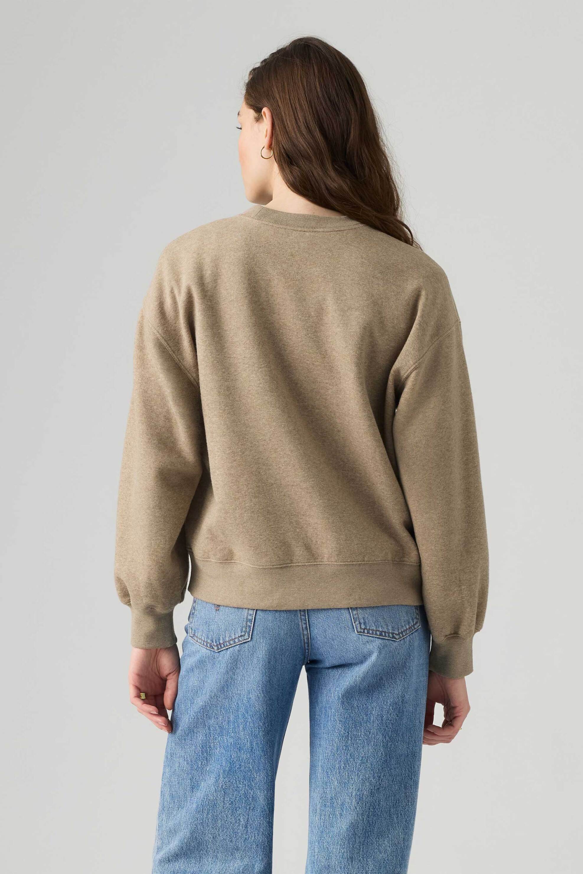 Levi&Apos S Γυναικεία Μπλούζα Φούτερ με Λογότυπο Relaxed Fit Everyday - 0082J0007 Taupe