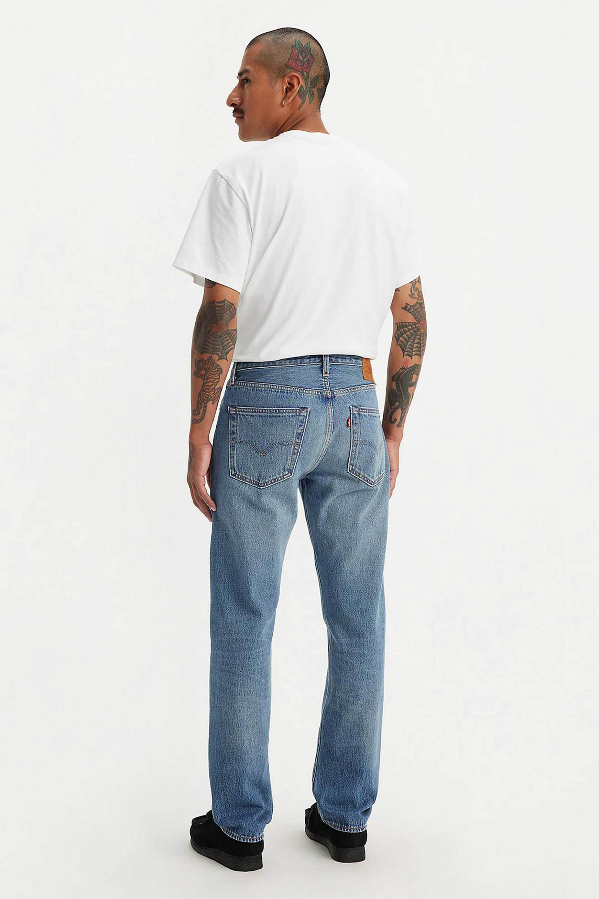 Levi&Apos S Ανδρικό Τζην Παντελόνι Πεντάτσεπο Chewing Gum Straight Fit 501 Original - 005013498 Denim Blue