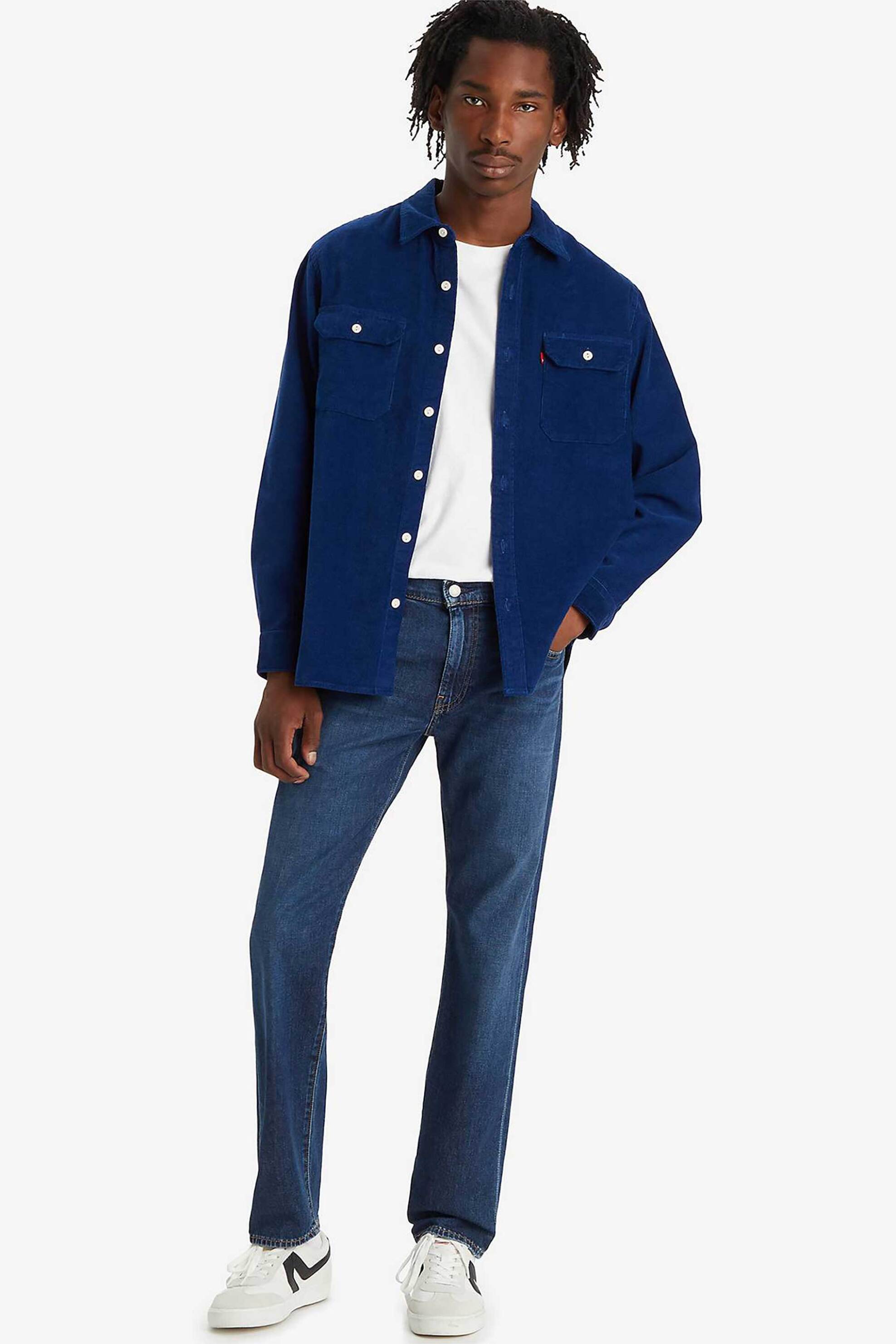 Levi's® ανδρικό τζην παντελόνι πεντάτσεπο Due For Performance Cool Regular Tapered Fit "502®" - 295071428 Denim Blue Σκούρο