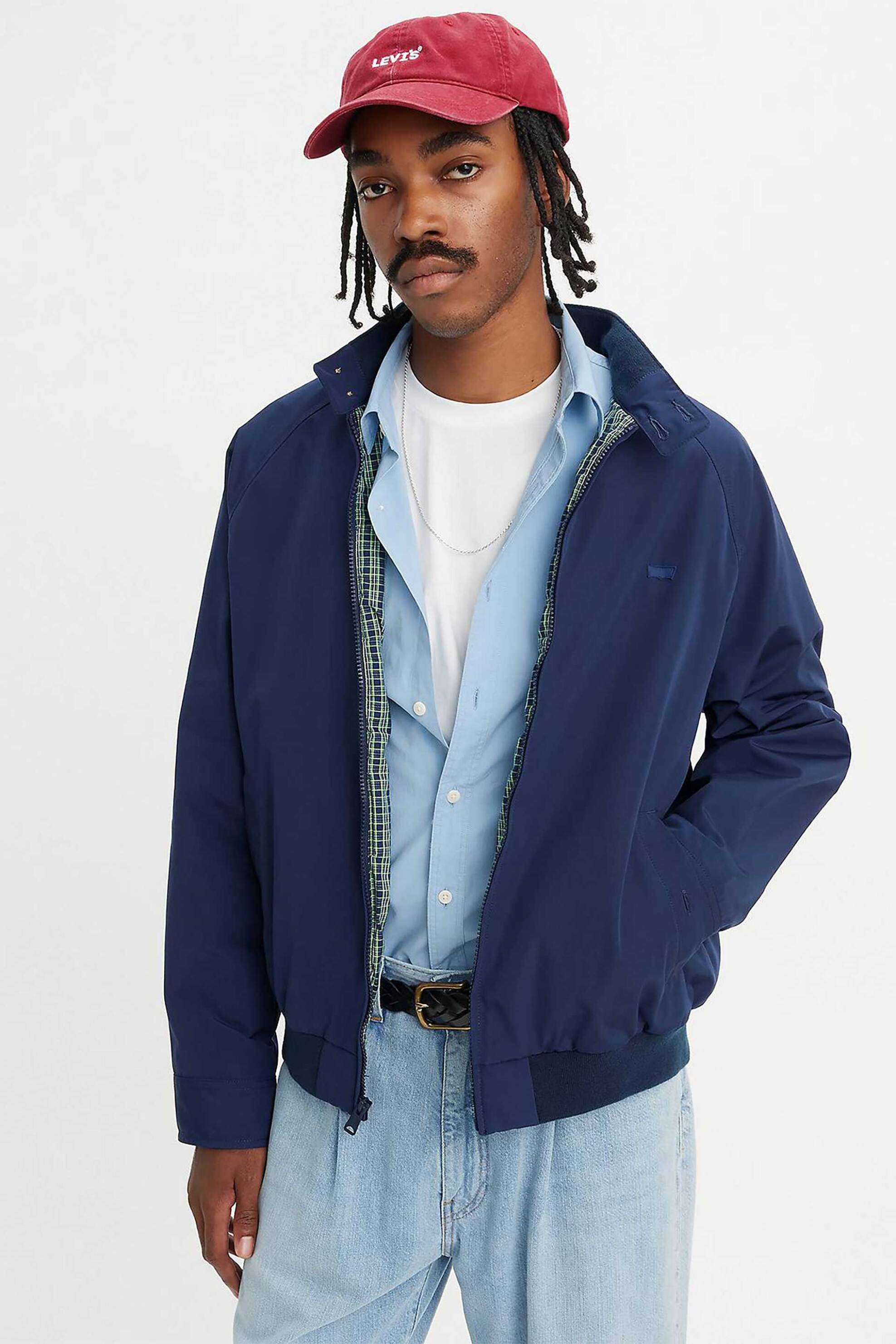 LEVI'S Levi's® ανδρικό jacket μονόχρωμο με λογότυπο Standard Fit "Backer Harrington" - A72350000 Μπλε Σκούρο