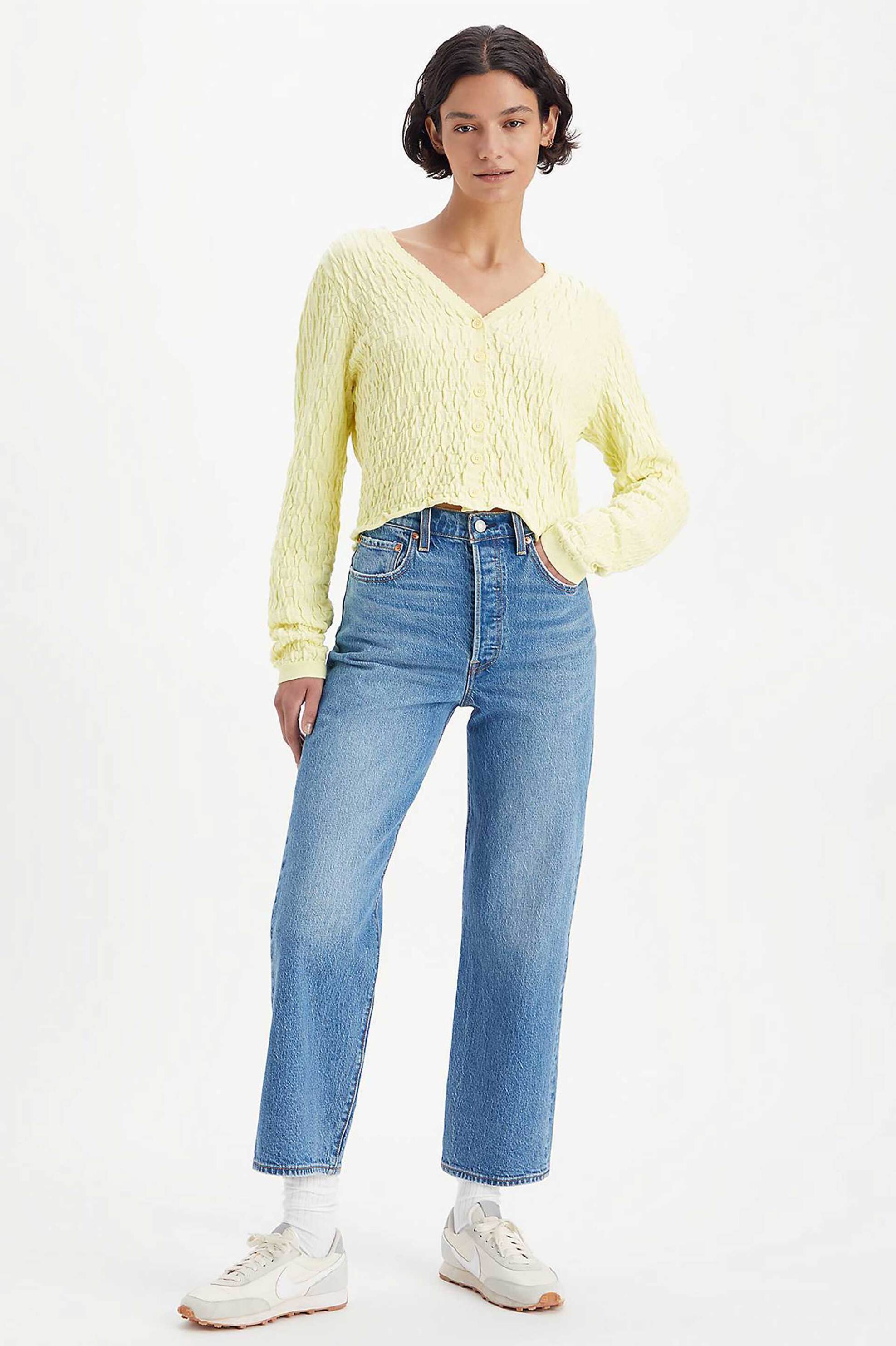 Levi's® γυναικείο τζην σε ίσια γραμμή "Ribcage Straight Ankle" - 726930177 Denim Blue Ανοιχτό