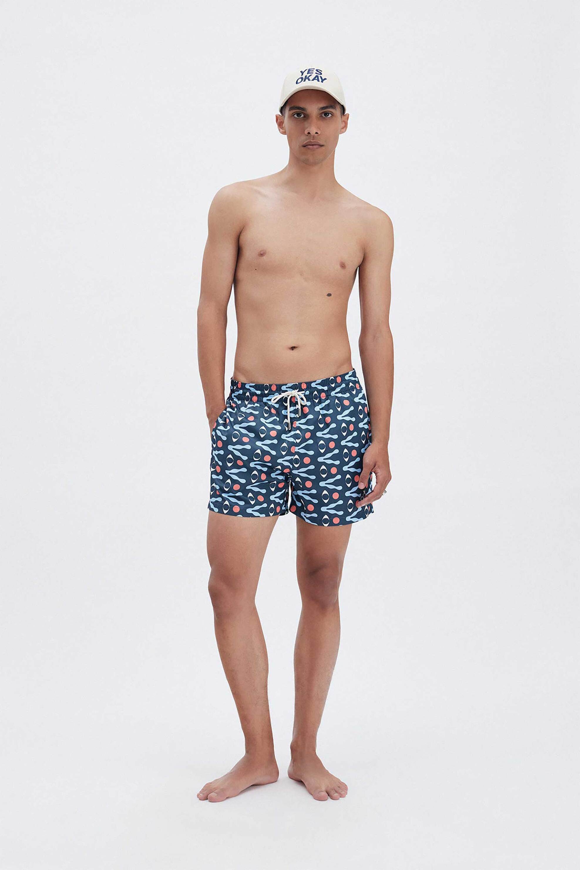 ARRELS BARCELONA Arrels Barcelona ανδρικό μαγιό σορτς "Navy Eyes x David Vanadia" - MSW010015-BLU Μπλε Σκούρο