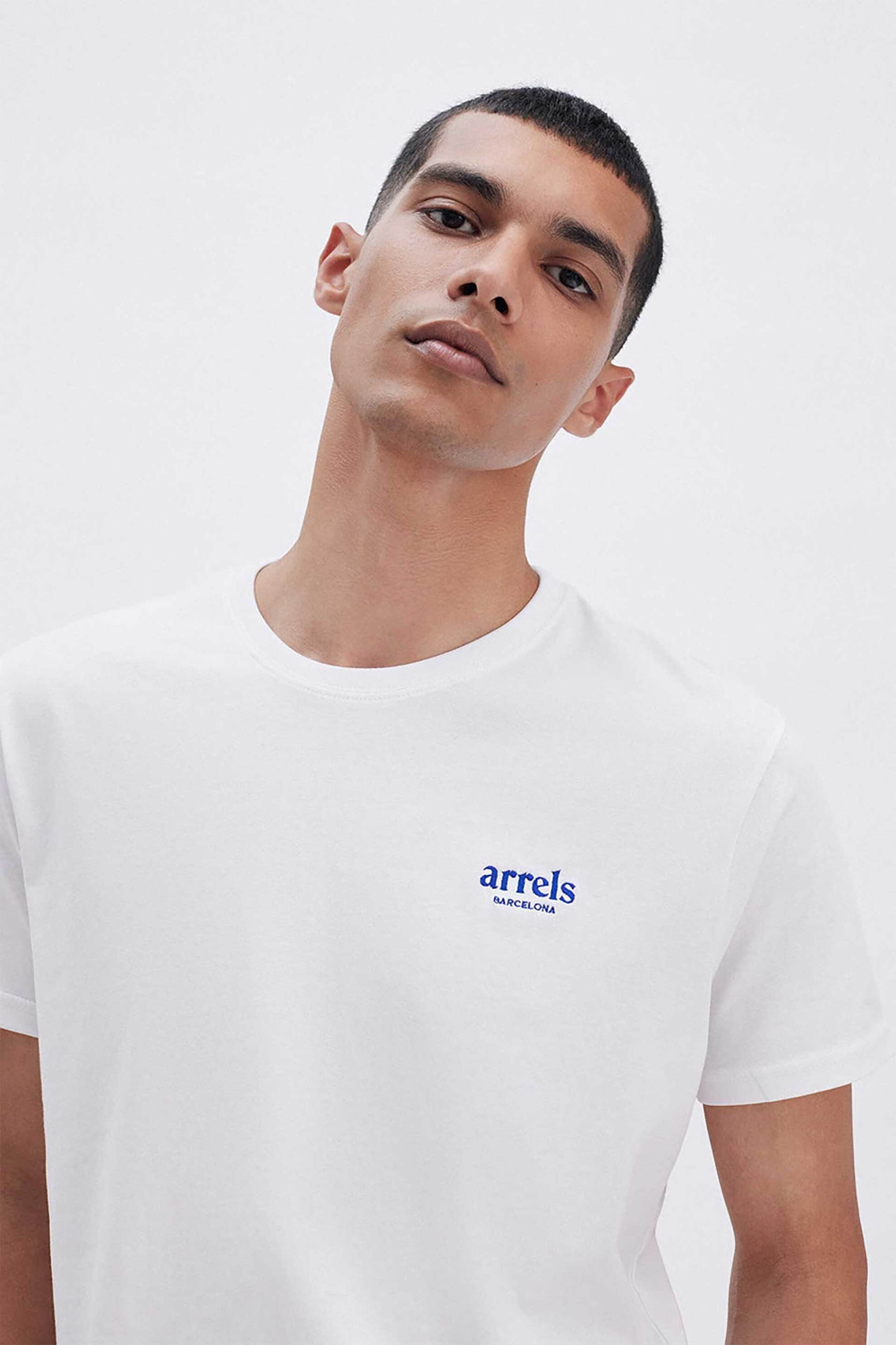 Arrels Barcelona ανδρικό T-shirt "Joie de Vivre x Alice Hoffmann" - MTS030055-BLU Λευκό φωτογραφία