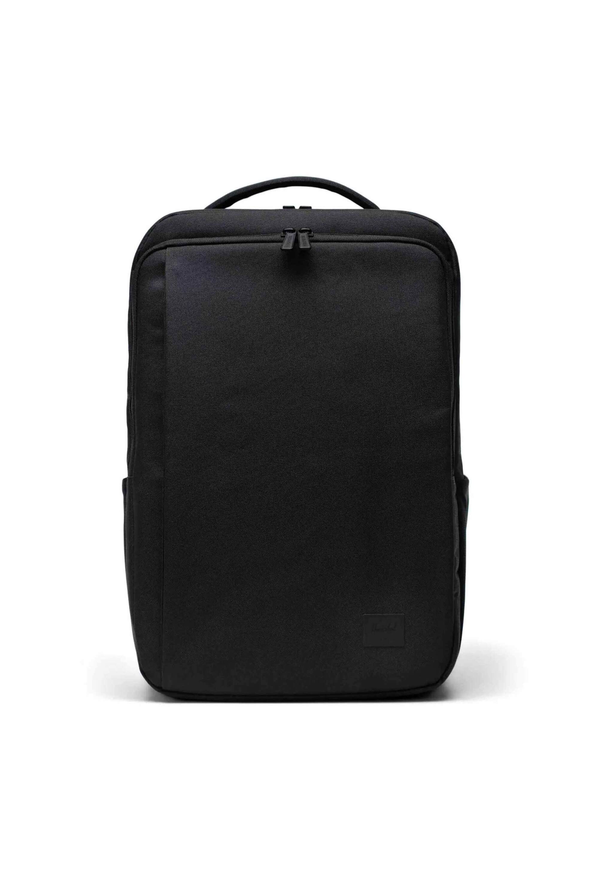 Herschel unisex backpack μονόχρωμο με contrast logo patch "Kaslo" 30 L - 66UBTD00010 Μαύρο