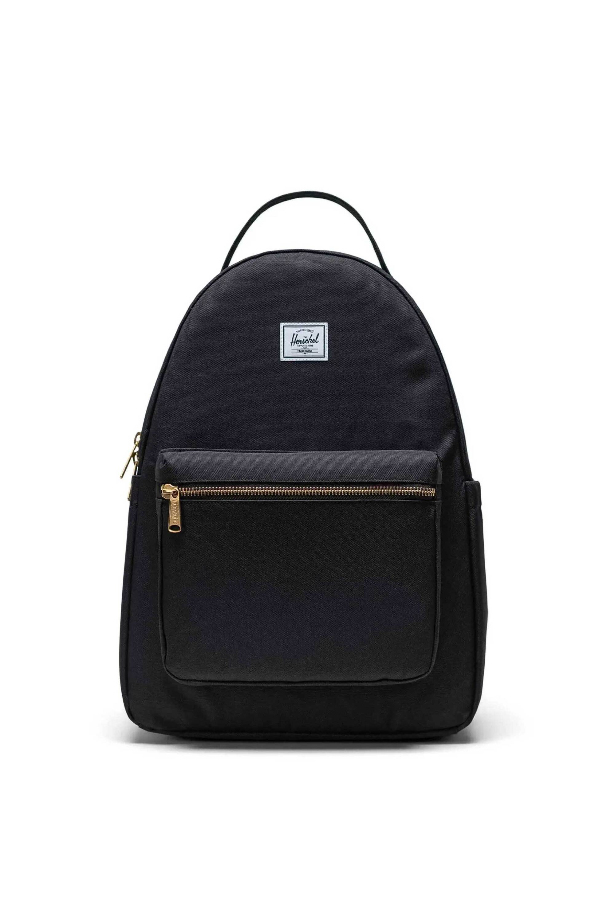 Herschel unisex backpack μονόχρωμο με contrast logo patch "Nova™" 18 L - 66UBCL00957 Μαύρο