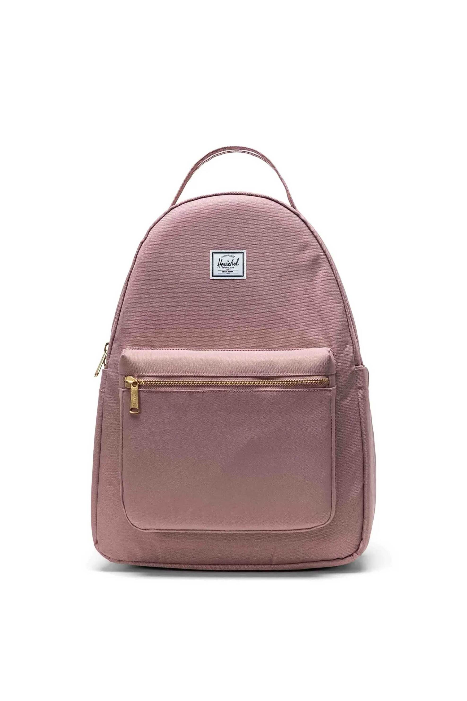 Herschel unisex backpack μονόχρωμο με contrast logo patch "Nova™" 18 L - 66UBCL00958 Ροζ