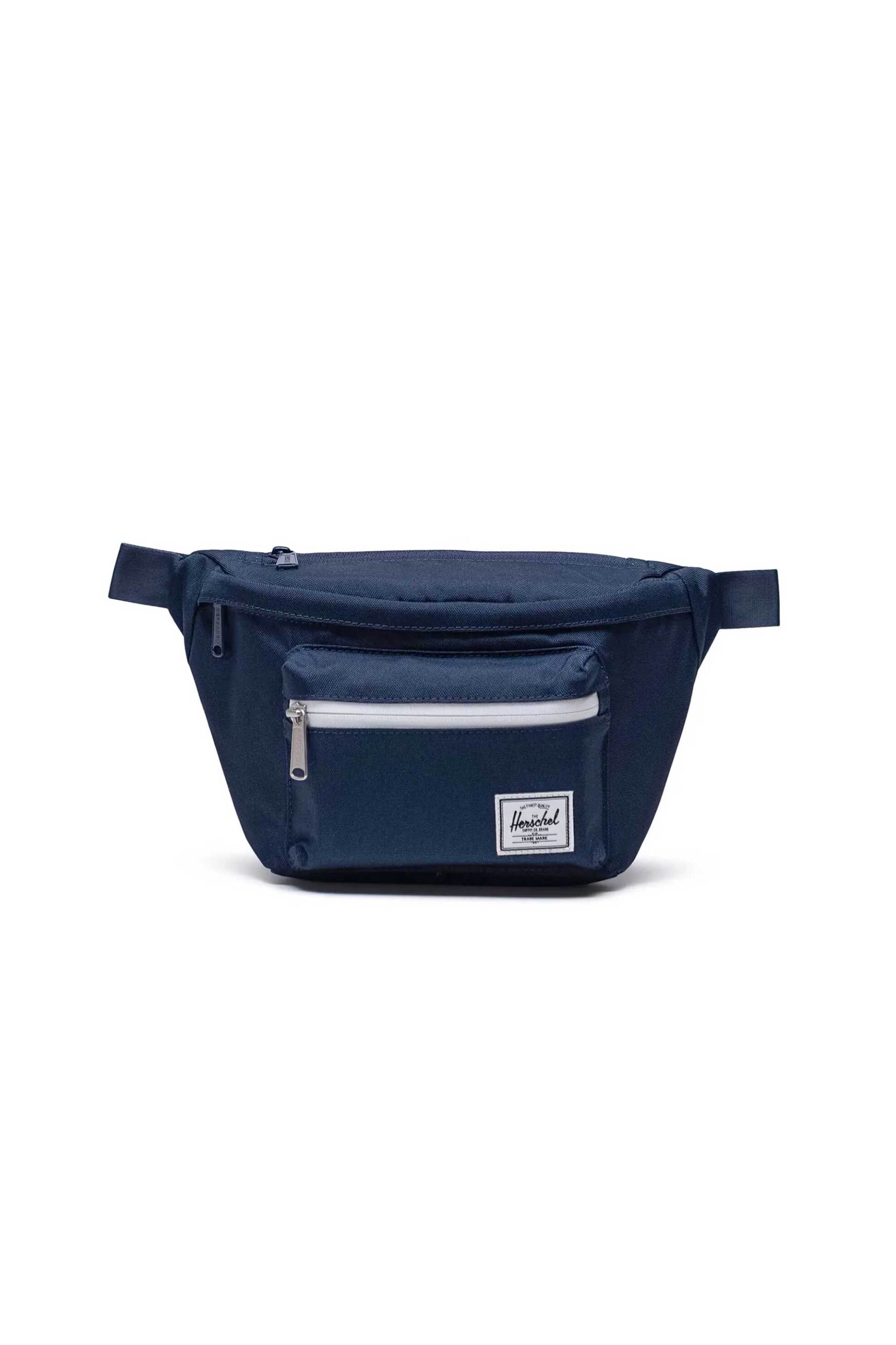 Herschel unisex τσαντάκι μέσης μονόχρωμο με contrast logo patch "Pop Quiz" 3,5 L - 66UACL00923 Σκούρο Μπλε