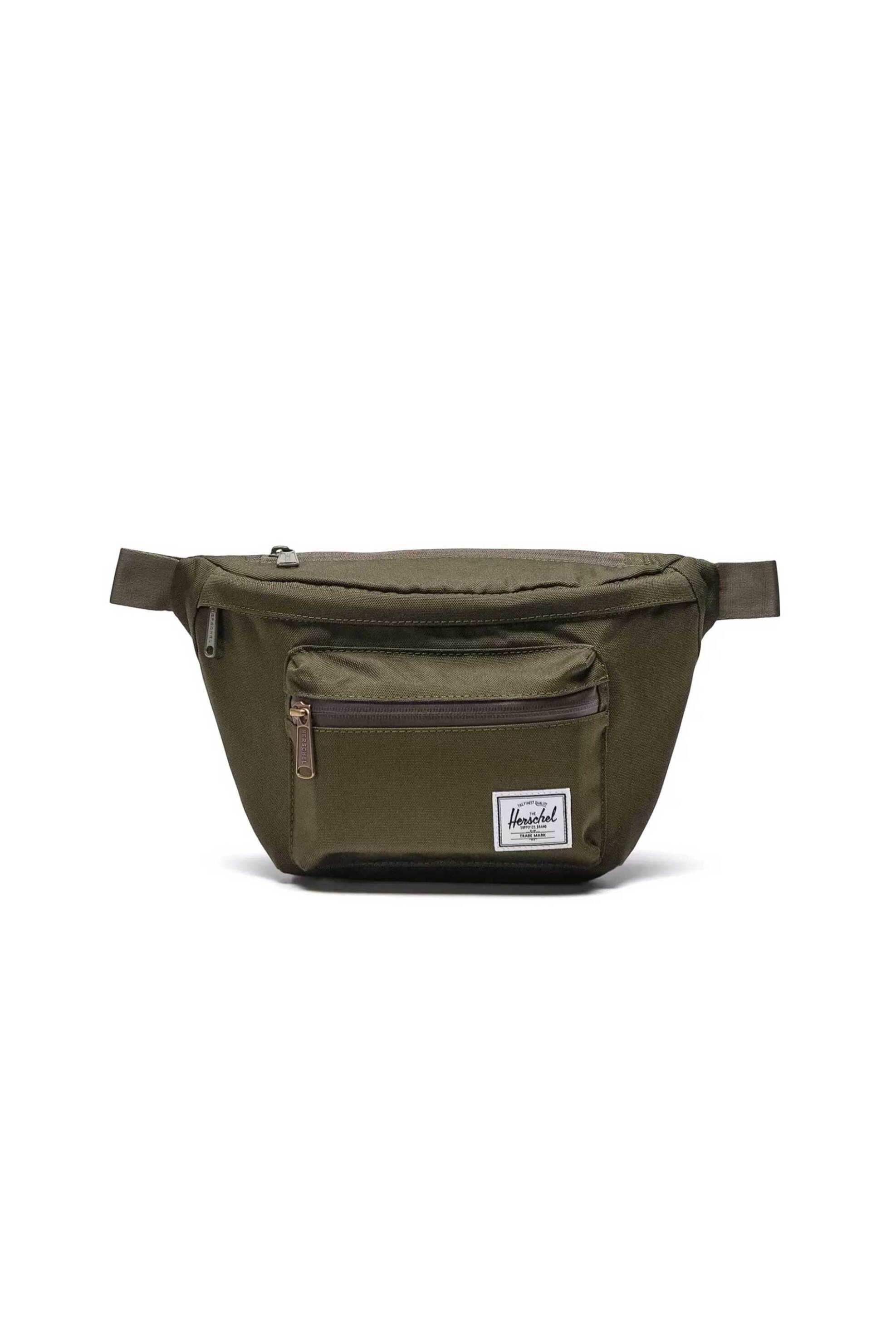 Herschel unisex τσαντάκι μέσης μονόχρωμο με contrast logo patch "Pop Quiz" 3,5 L - 66UACL00925 Χακί