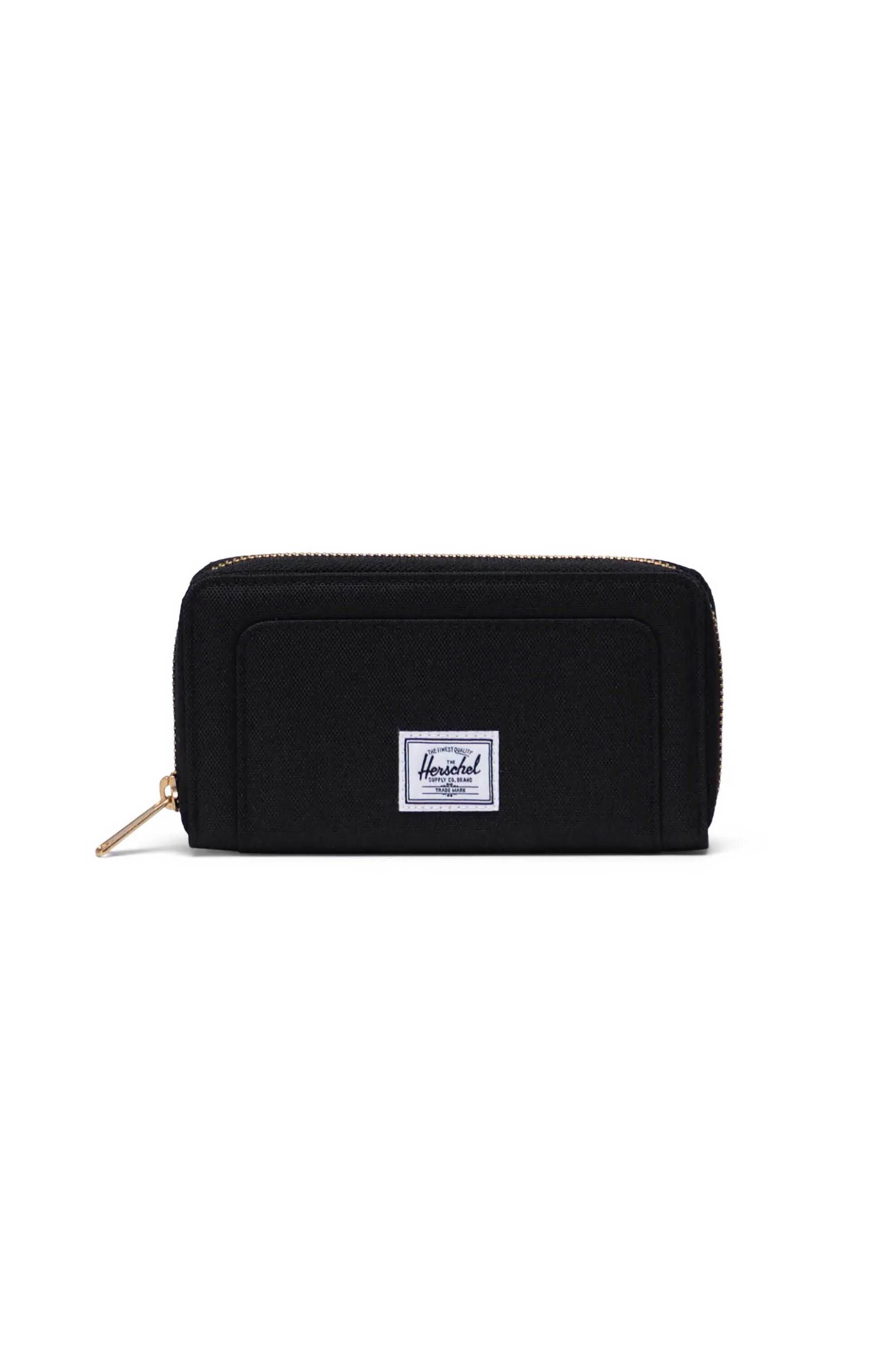 HERSCHEL Herschel unisex πορτοφόλι μονόχρωμο με contrast logo patch μπροστά "Thomas" - 66UACL00968 Μαύρο