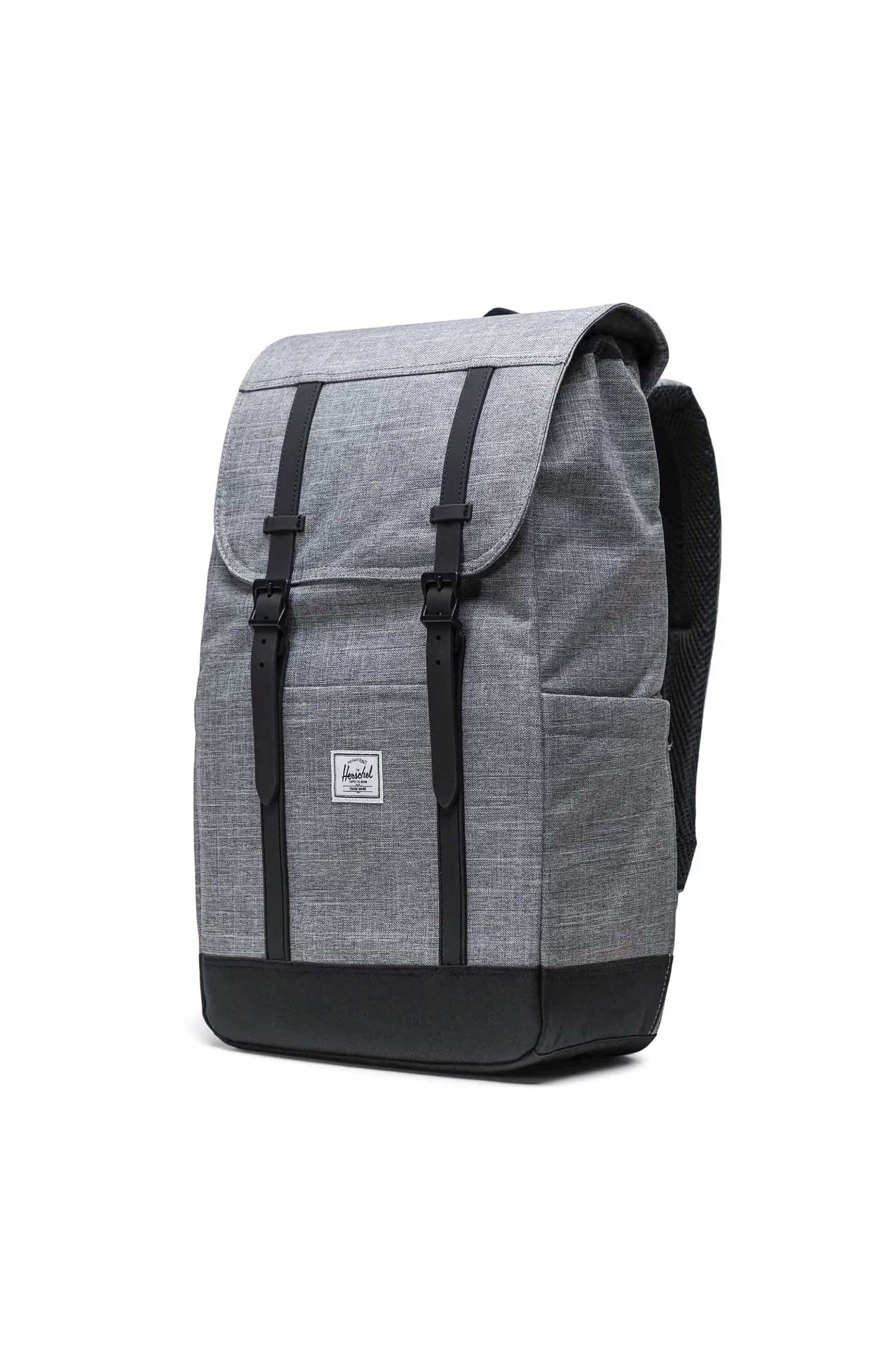 Herschel unisex backpack μονόχρωμο με contrast logo patch και λουριά "Retreat™" 23 L - 66UBCL00907 Γκρι φωτογραφία