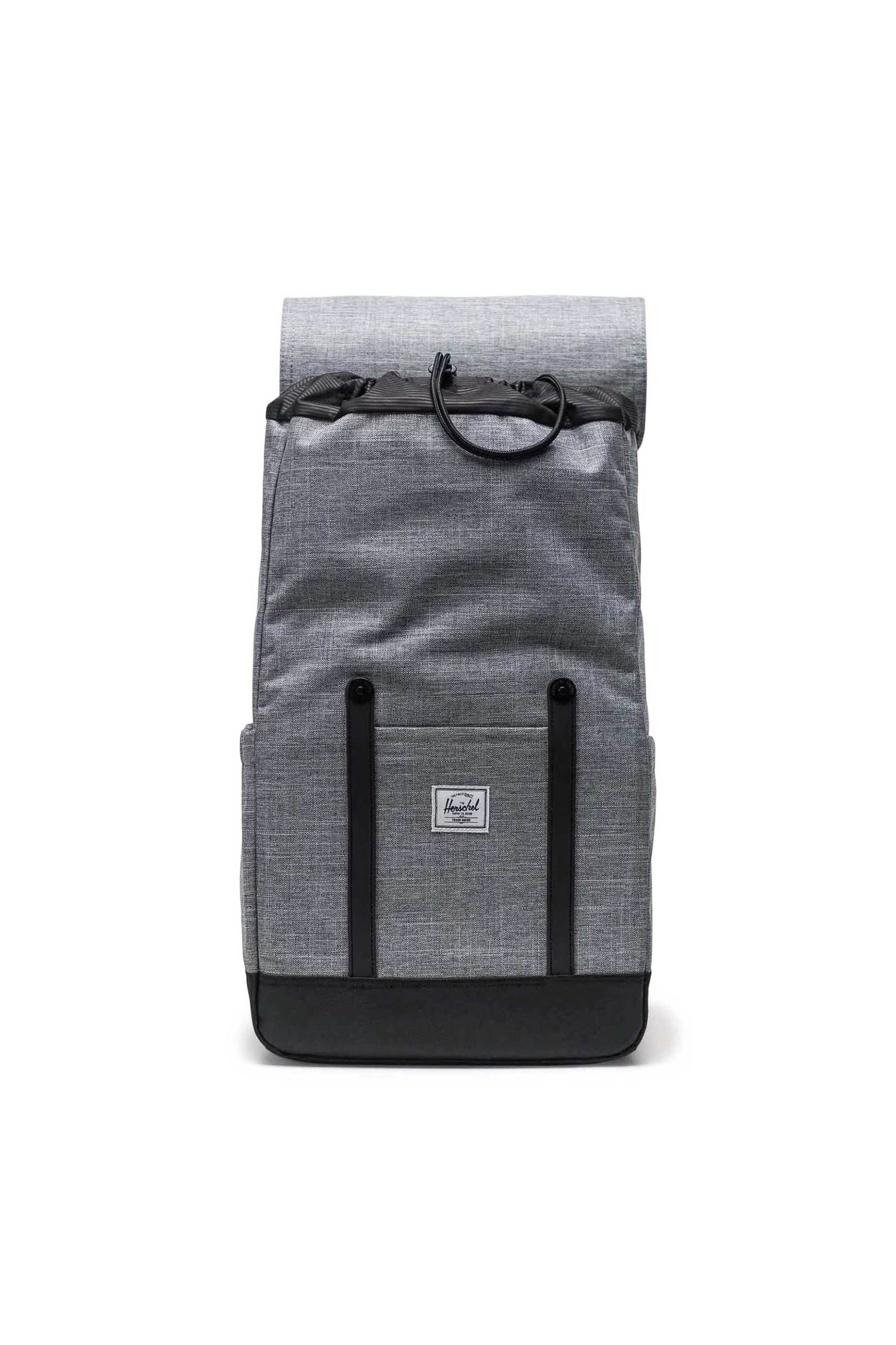 Herschel unisex backpack μονόχρωμο με contrast logo patch και λουριά "Retreat™" 23 L - 66UBCL00907 Γκρι φωτογραφία