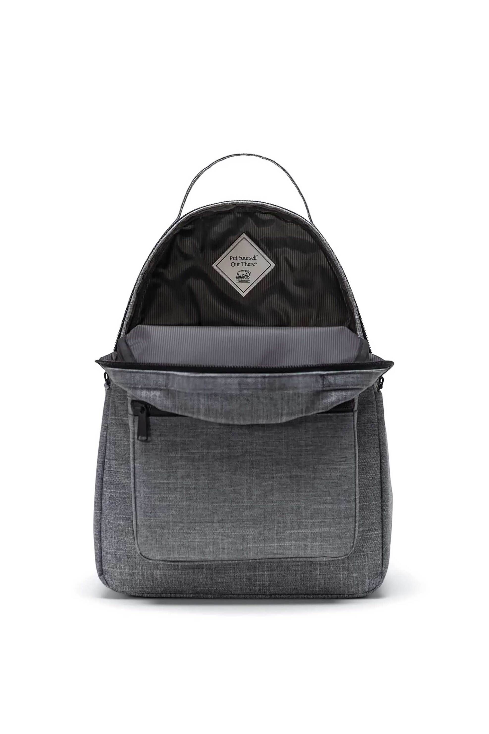 Herschel unisex backpack μονόχρωμο με contrast logo patch "Nova™" 18 L - 66UBCL00960 Γκρι φωτογραφία