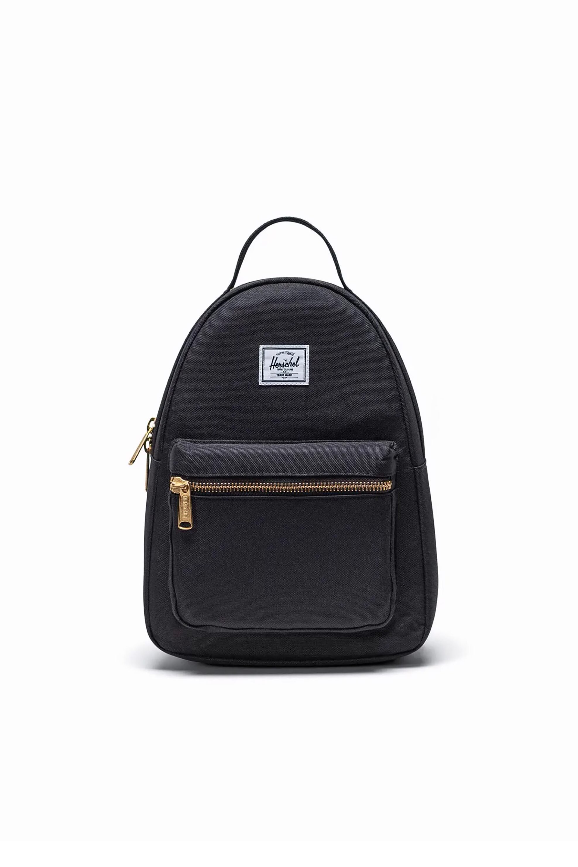 HERSCHEL Herschel unisex backpack μονόχρωμο με contrast logo patch "Nova™ Mini" 9 L - 66UBCL00969 Μαύρο