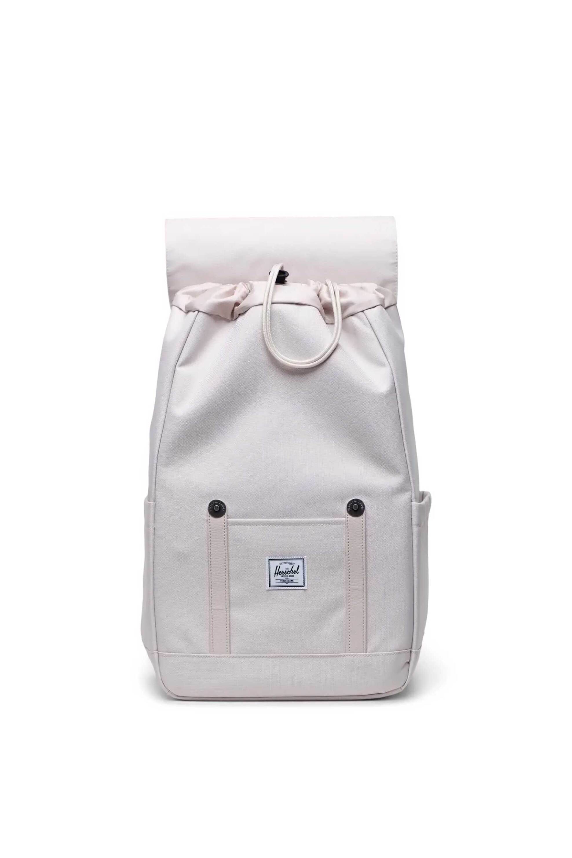 Herschel unisex backpack μονόχρωμο με contrast logo patch "Retreat™ Small" 17 L - 66UBCL01303 Κρέμ φωτογραφία