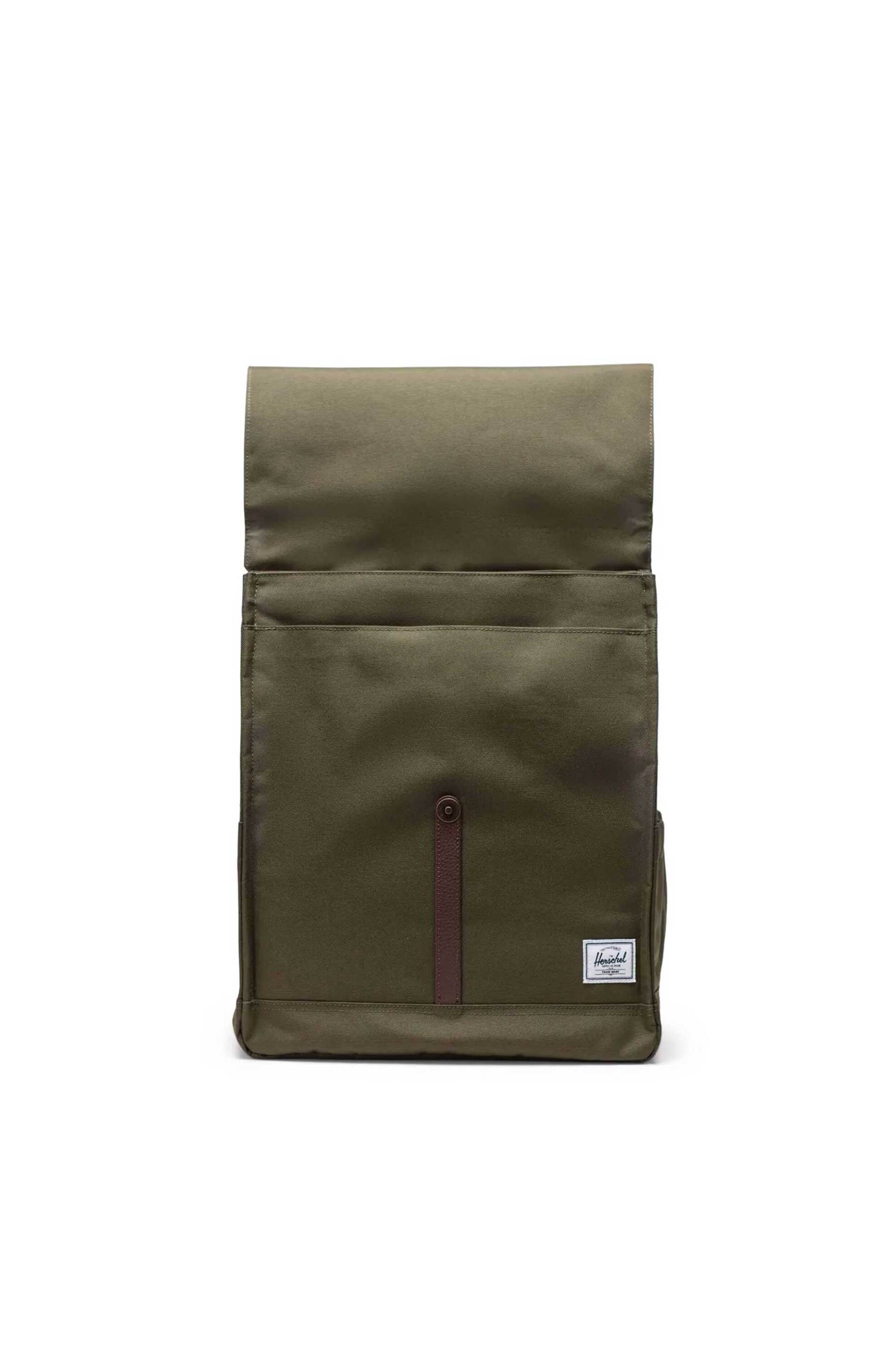 Herschel unisex backpack μονόχρωμο με contrast logo patch "City" 16 L - 66UBWR00015 Χακί φωτογραφία