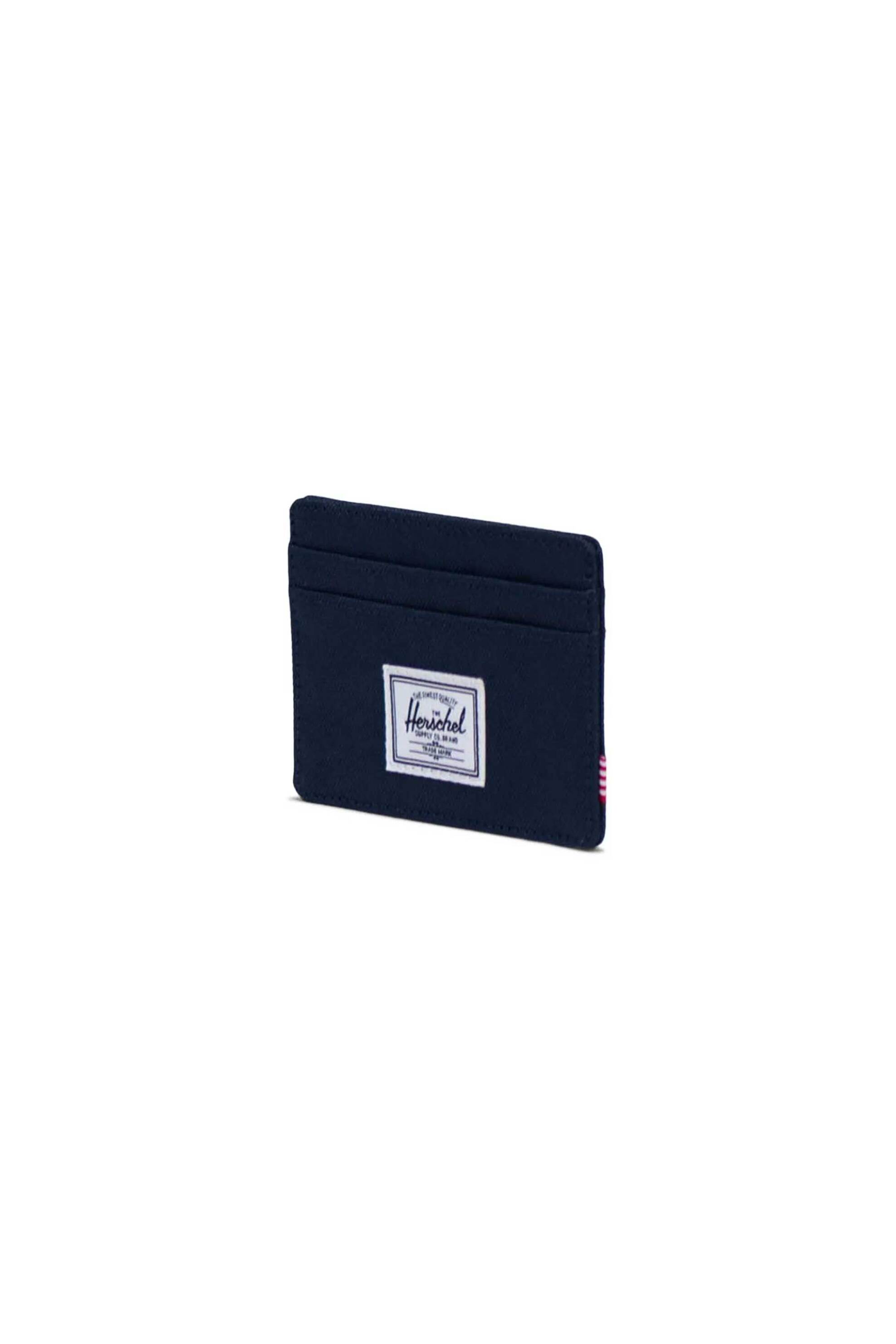 Herschel unisex θήκη για κάρτες μονόχρωμη με contrast logo patch "Charlie" - 66UACL01036 Μπλε Σκούρο φωτογραφία