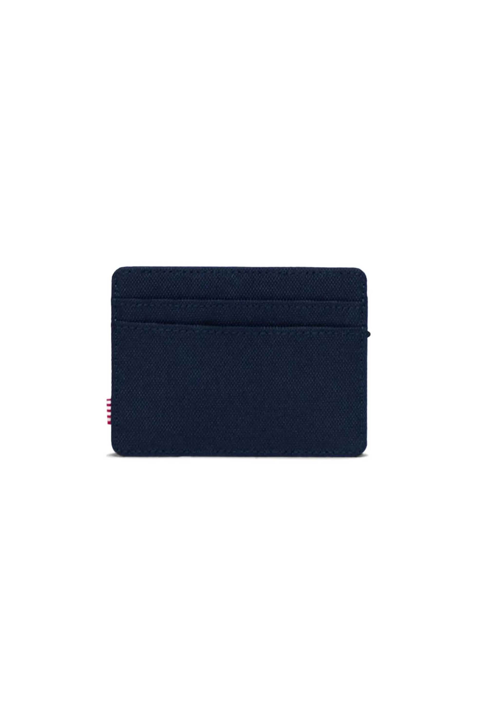 Herschel unisex θήκη για κάρτες μονόχρωμη με contrast logo patch "Charlie" - 66UACL01036 Μπλε Σκούρο φωτογραφία
