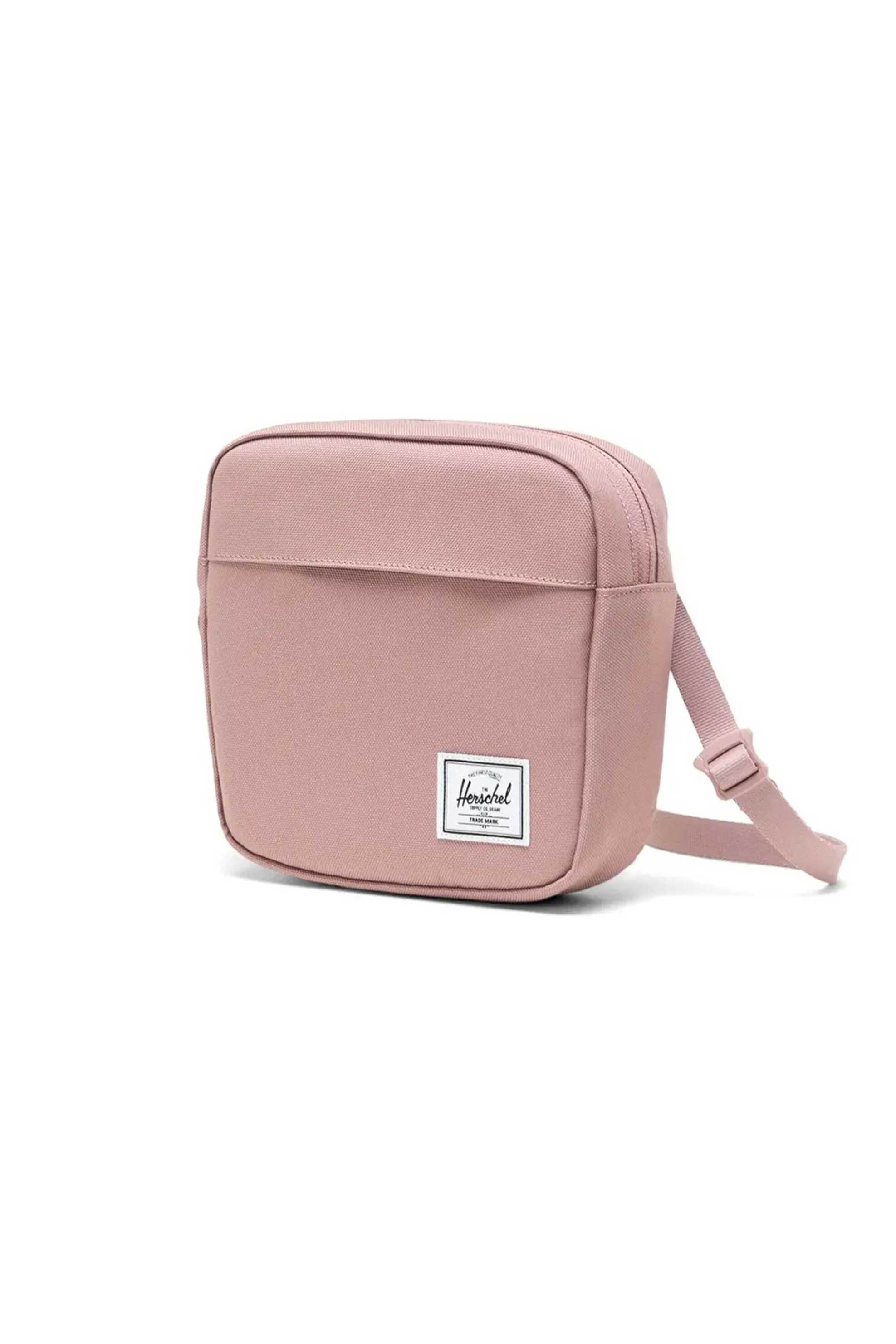 Herschel unisex τσάντα crossbody μονόχρωμη με contrast logo patch 