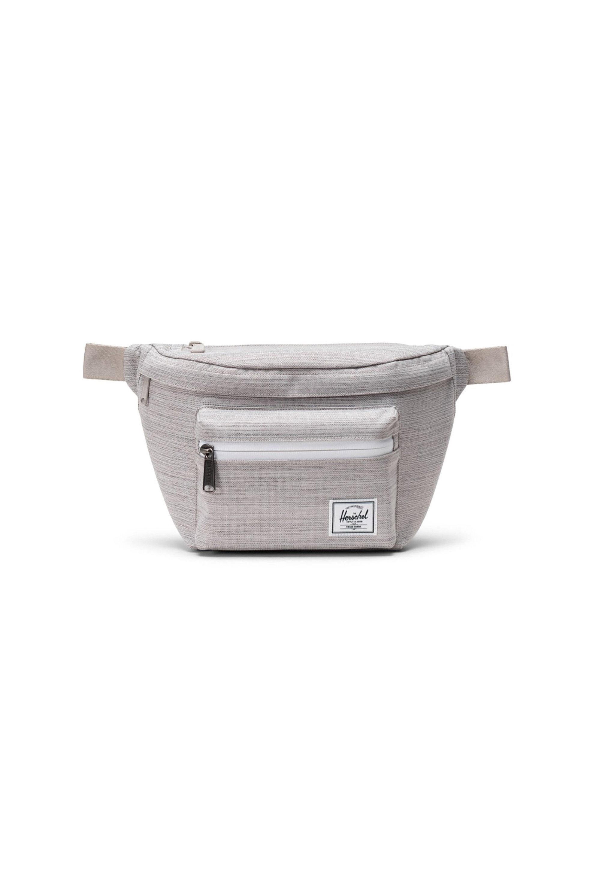 Herschel unisex τσαντάκι μέσης μονόχρωμο με contrast logo patch "Pop Quiz" 3,5 L - 66UACL01290 Γκρι