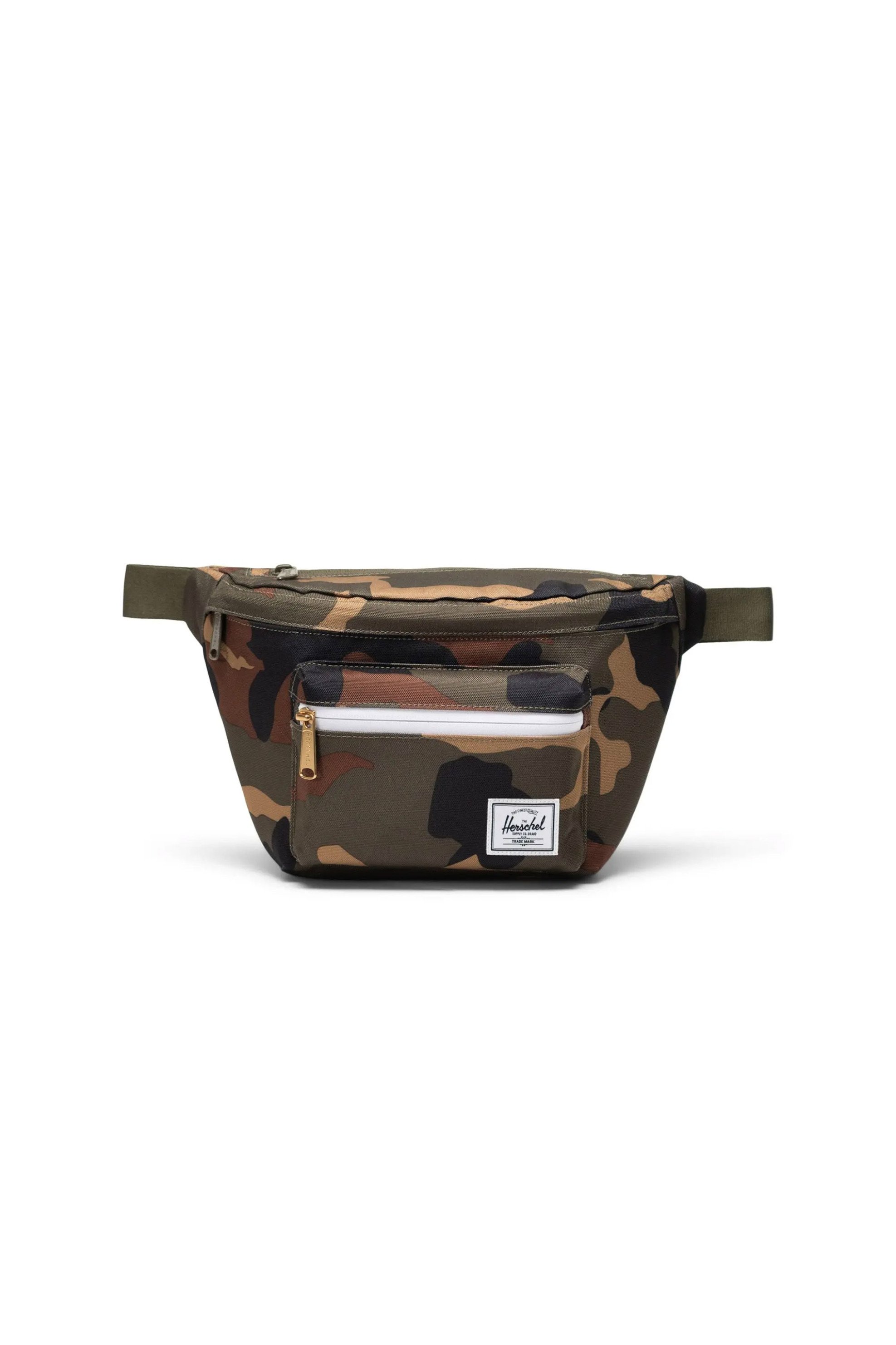 Herschel unisex τσαντάκι μέσης με camo print και contrast logo patch "Pop Quiz" 3,5 L - 66UACL01670 Χακί