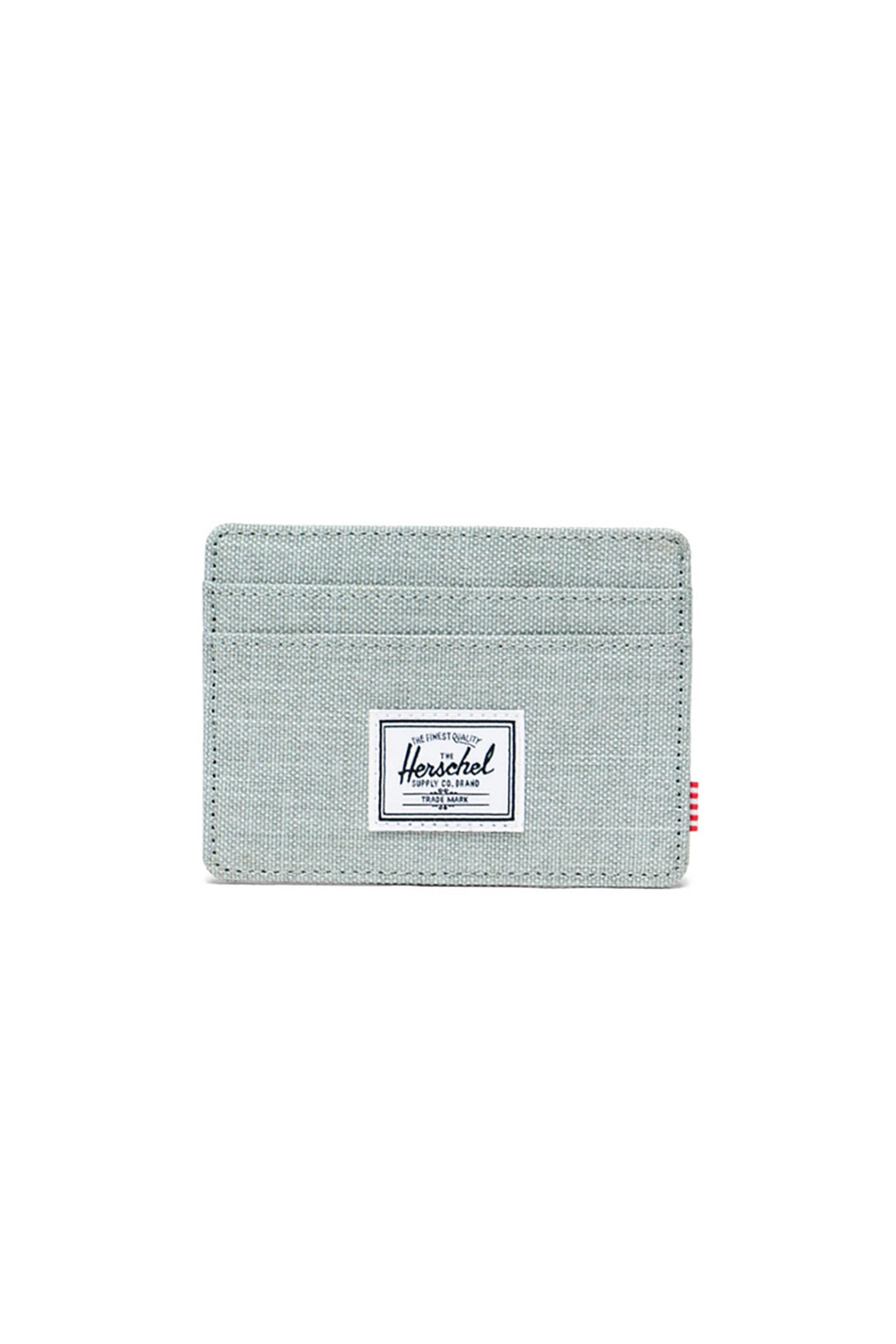 Herschel unisex θήκη για κάρτες μονόχρωμη με contrast logo patch "Charlie" - 66UACL01740 Πράσινο Ανοιχτό