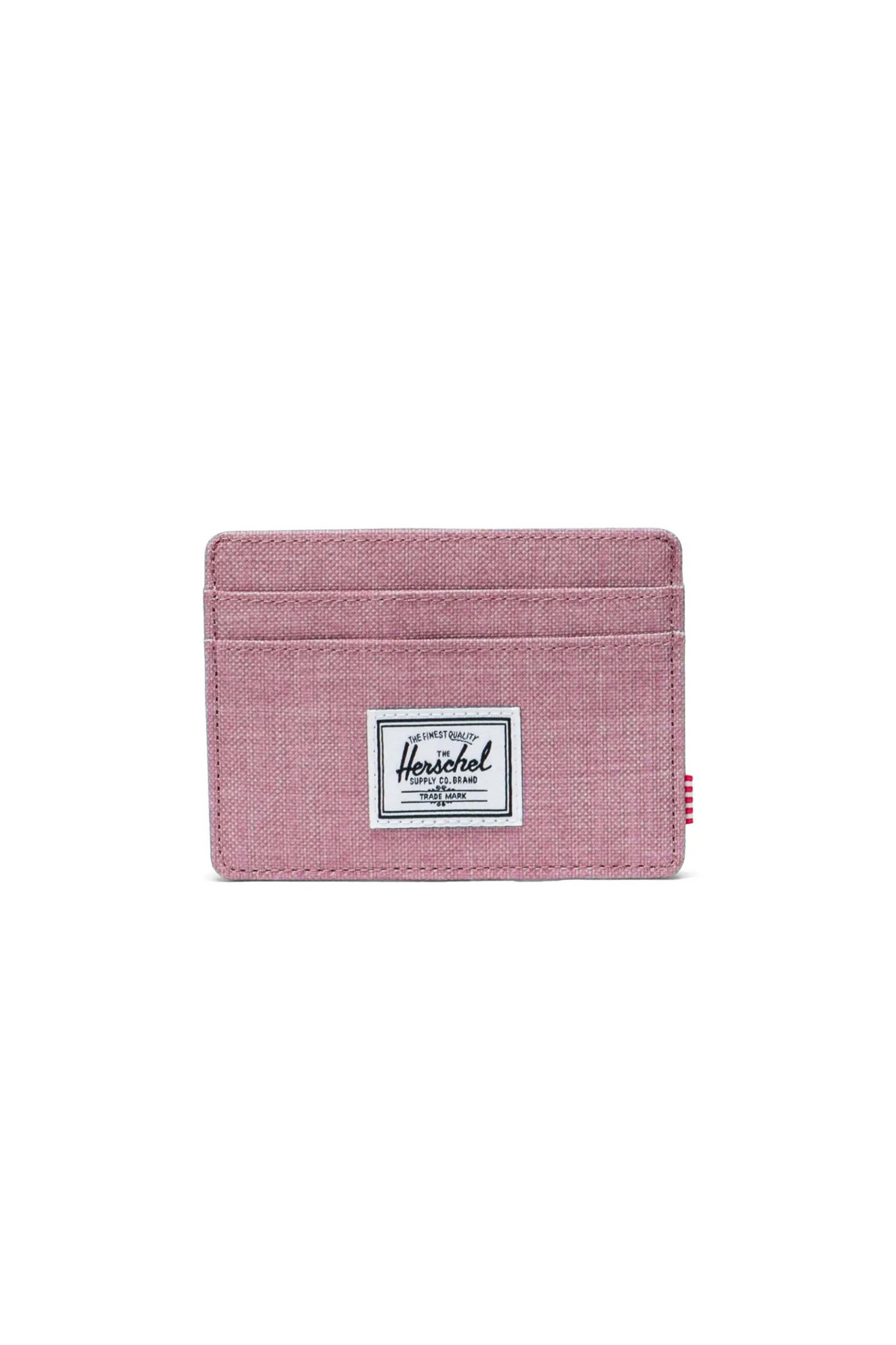 Herschel unisex θήκη για κάρτες μονόχρωμη με contrast logo patch "Charlie" - 66UACL01741 Σάπιο Μήλο
