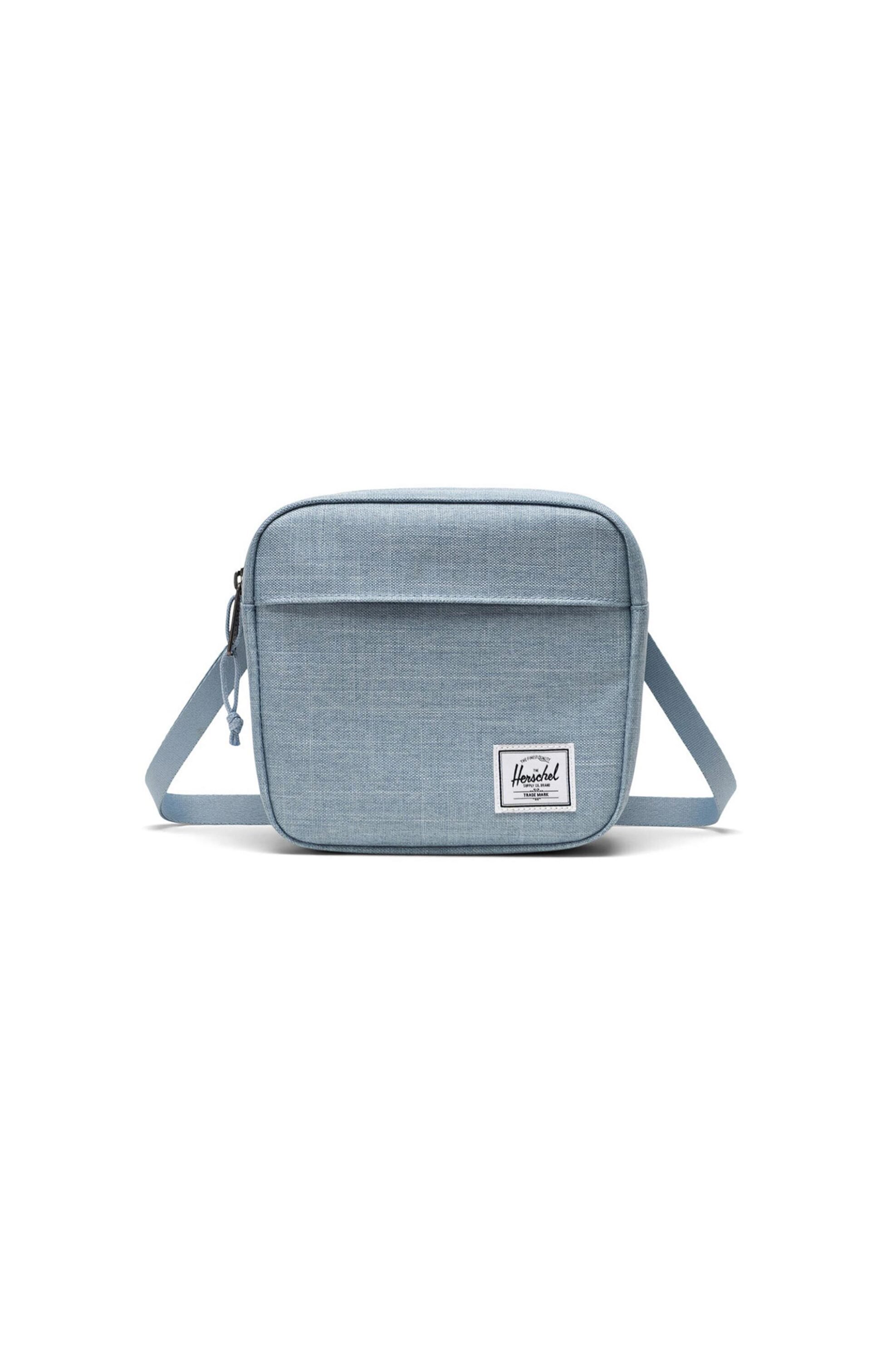 Herschel unisex τσάντα crossbody μονόχρωμη με contrast logo patch "Classic™" 2 L - 66UACL01766 Μπλε Ανοιχτό