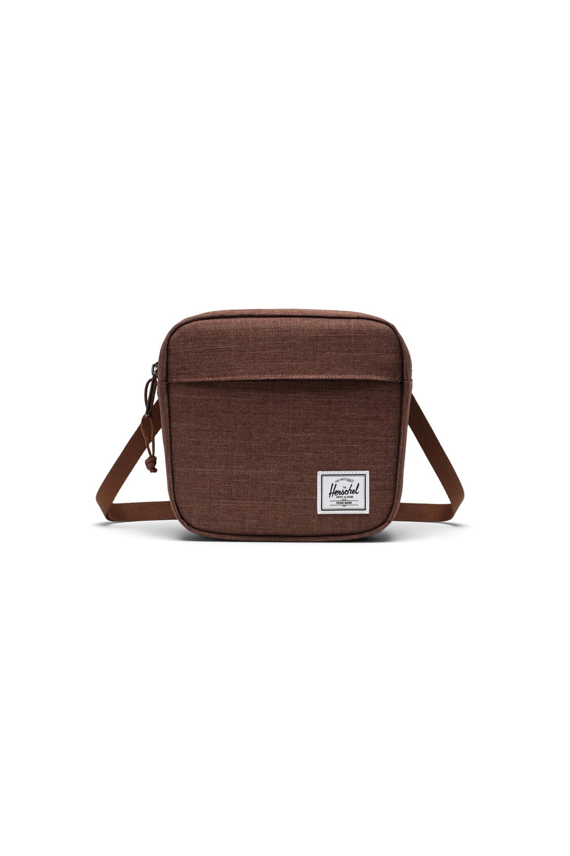 Herschel unisex τσάντα crossbody μονόχρωμη με contrast logo patch "Classic™" 2 L - 66UACL01767 Καφέ